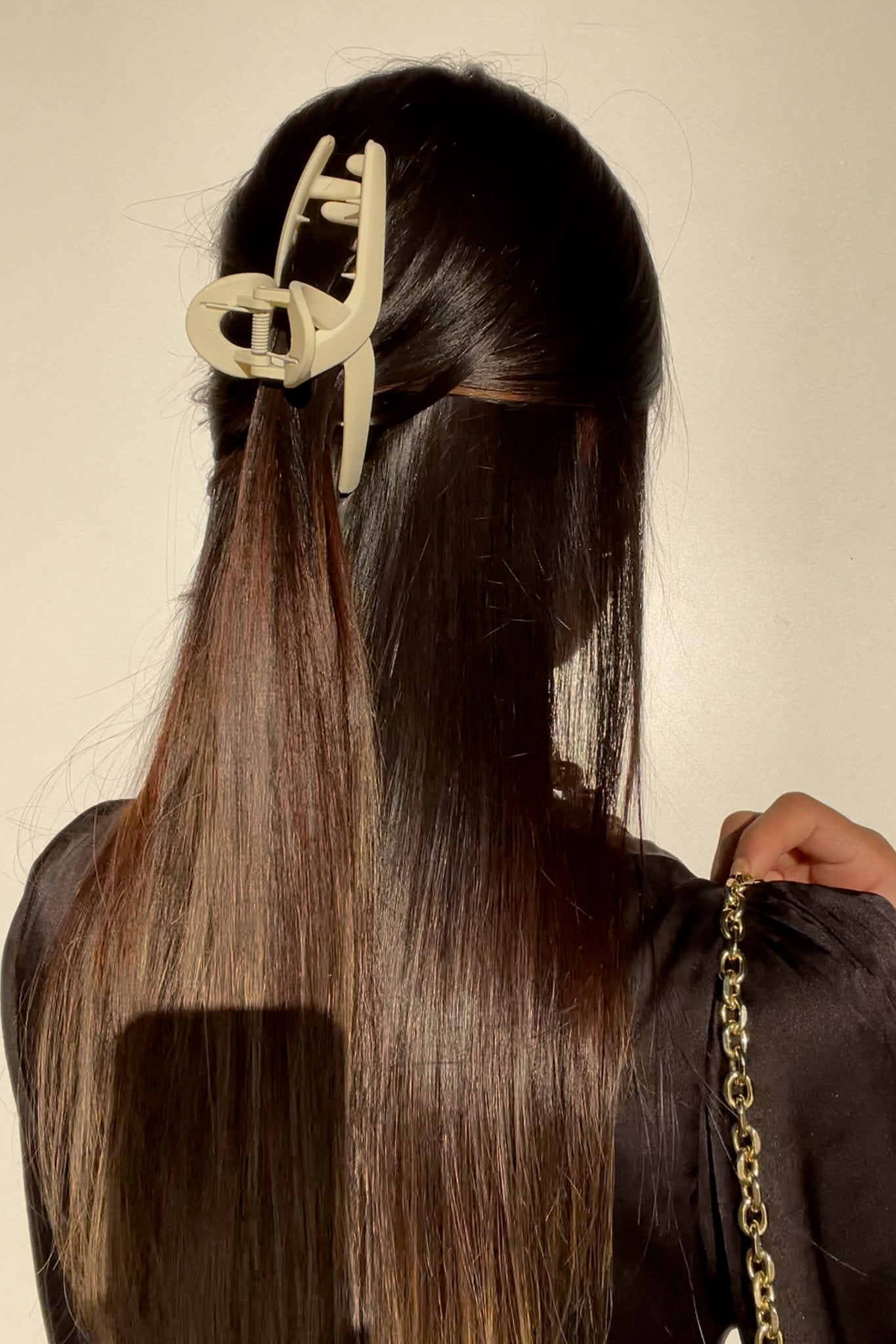 Swan Claw Clips 2 Pack- Black/Cream