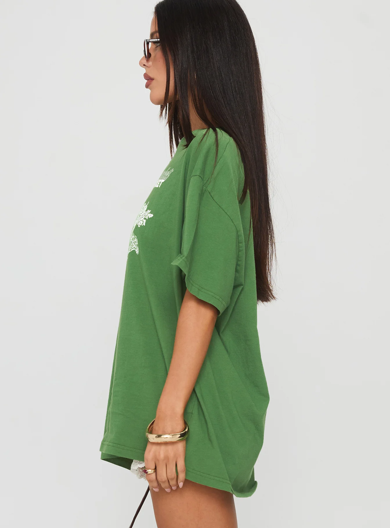Farmers Market Oversized Graphic Tee Green