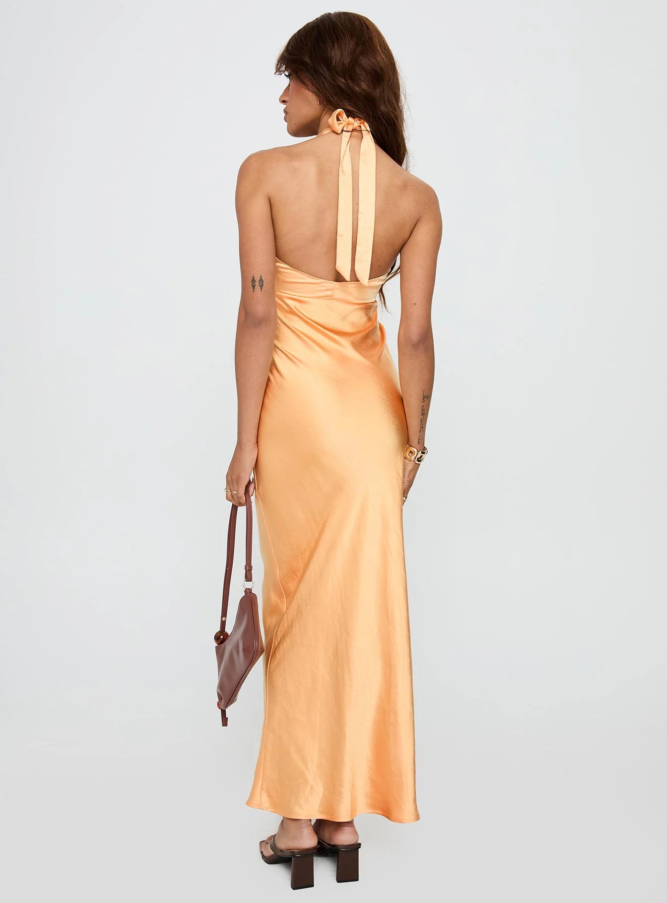 Good For You Halter Maxi Dress Orange