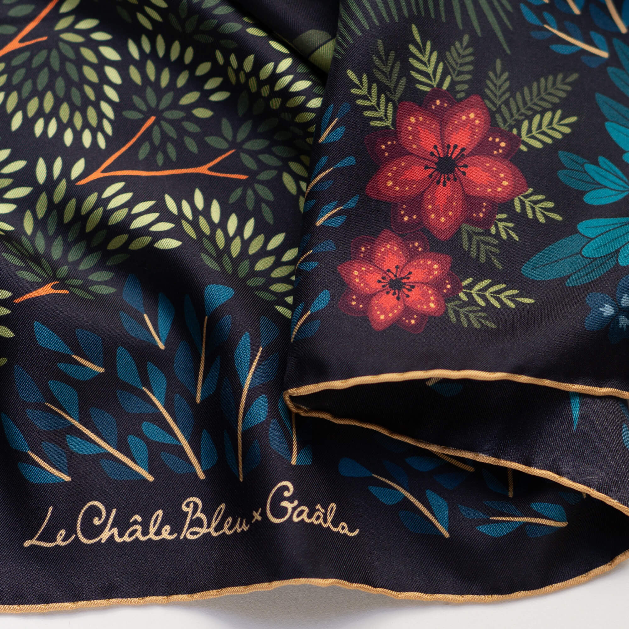 The Moon Butterfly Silk Square Scarf