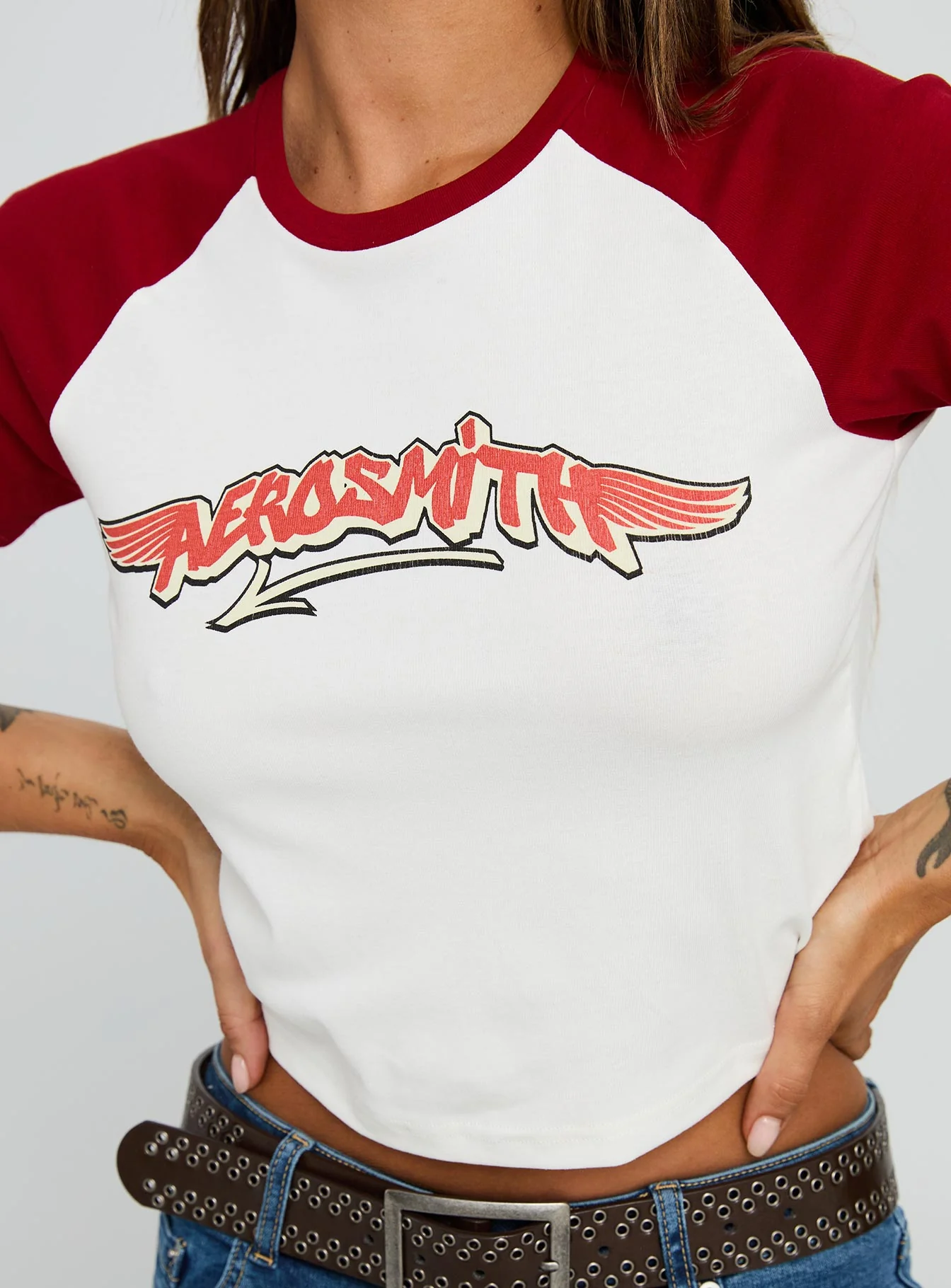 Let Rock Rule Graphic Top White / Red