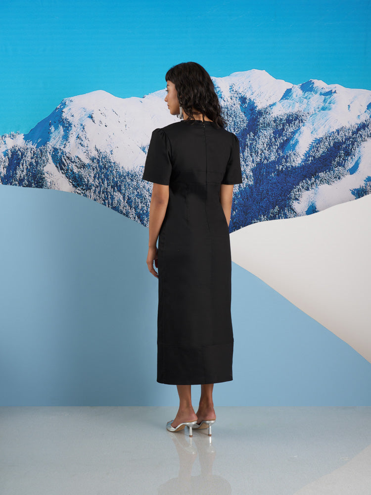 Anya Seamed Midi Dress