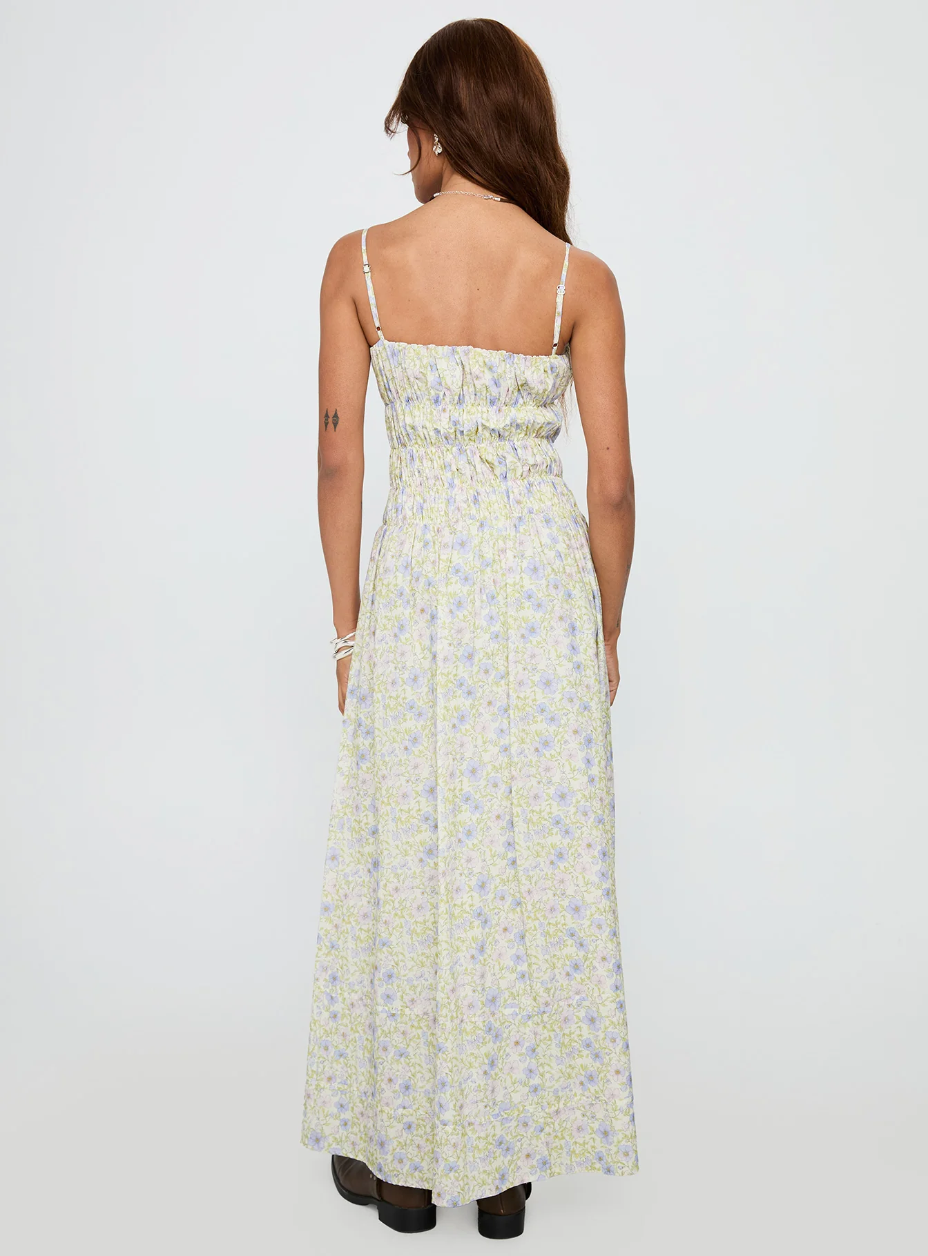 Loralei Shirred Maxi Dress Floral