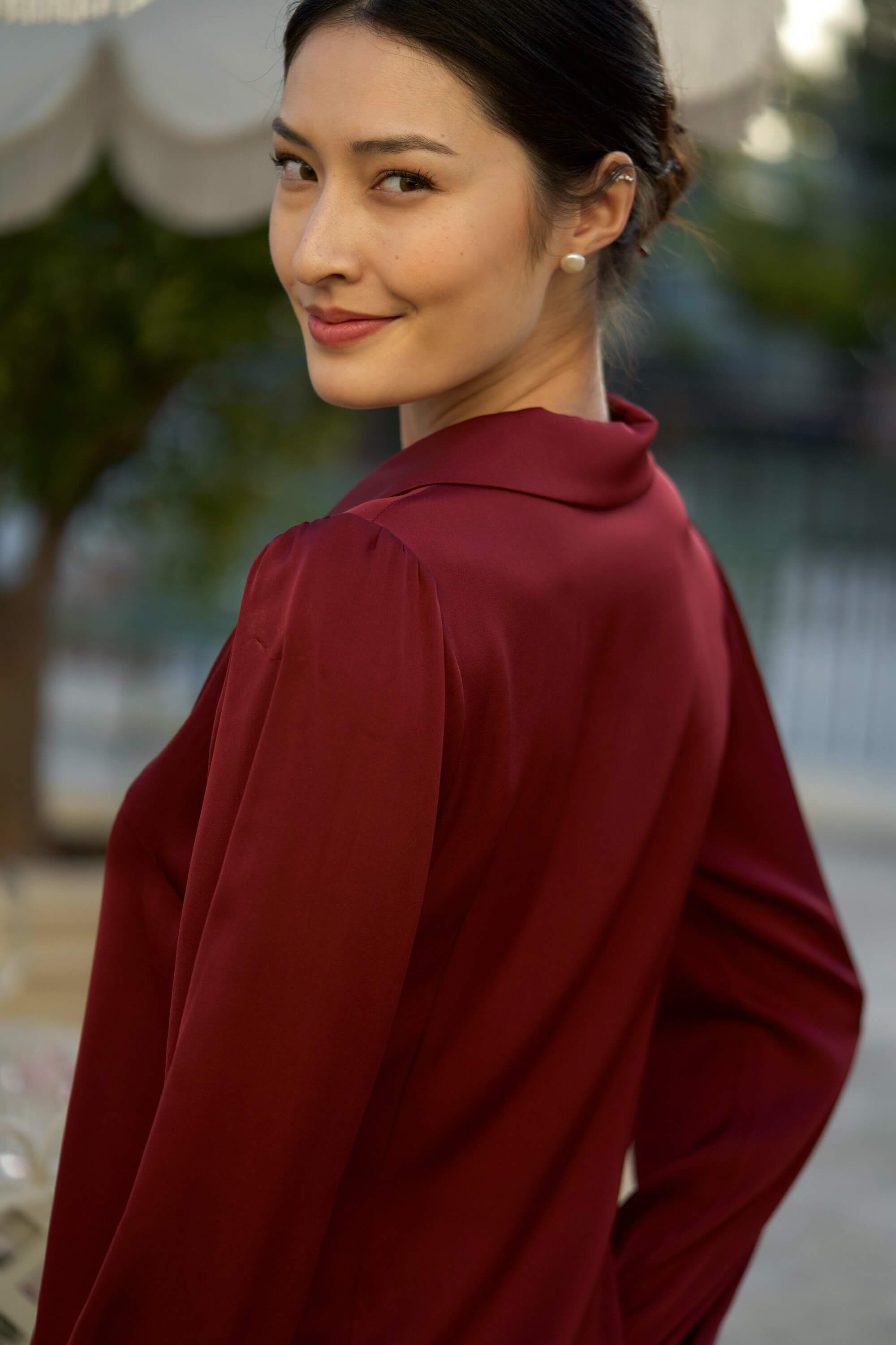 Asya Stretch Silk Blouse