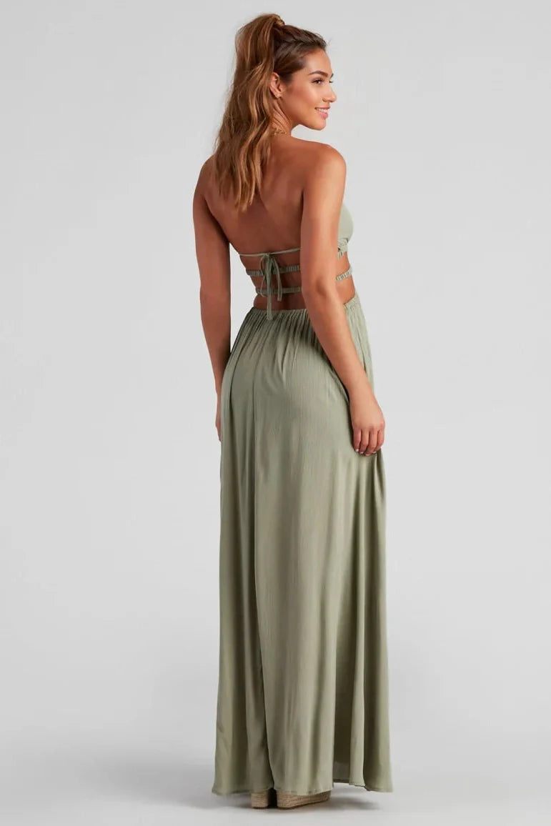 Set Vacay Gauze Maxi Dress