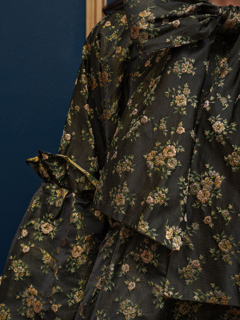 Monarch Floral Jacquard Dress