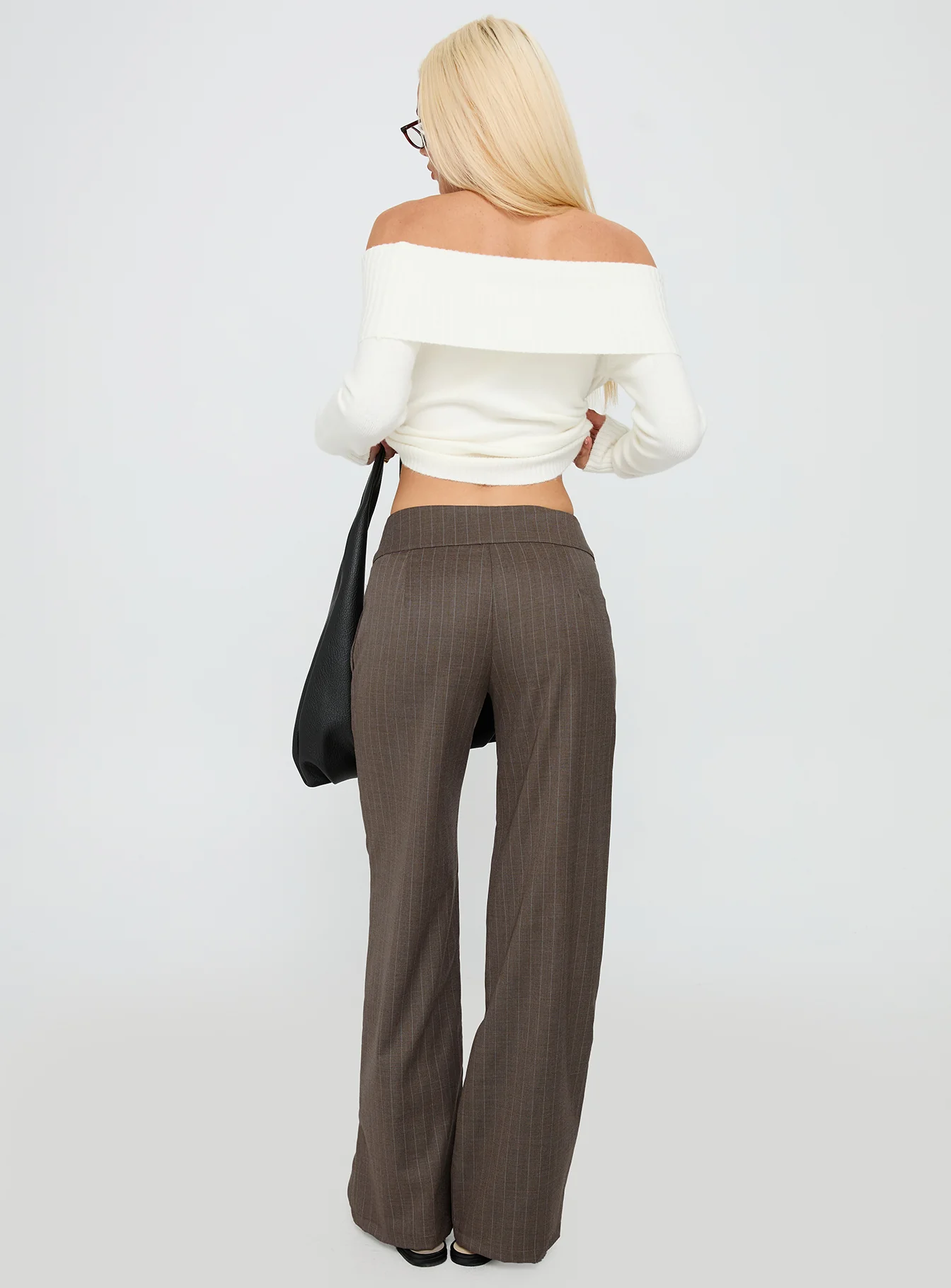 Briellea Thick Waistband Pant Pinstripe