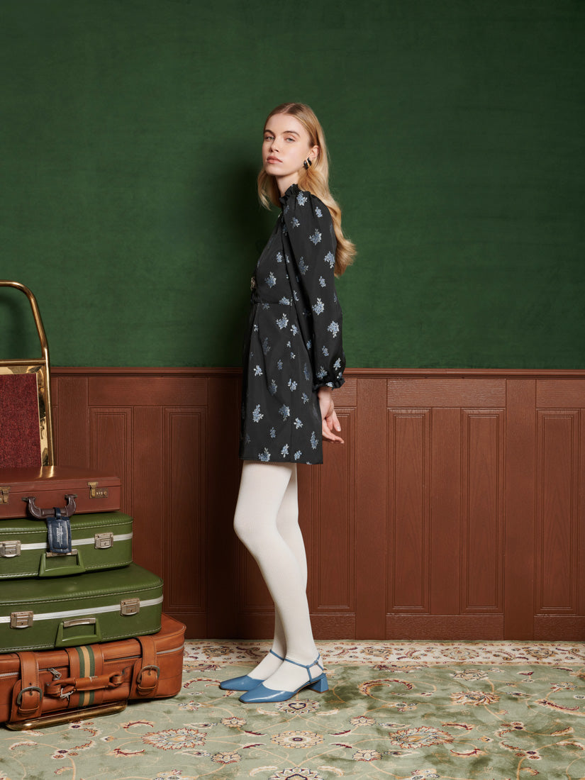 Onyx Floral Mini Dress