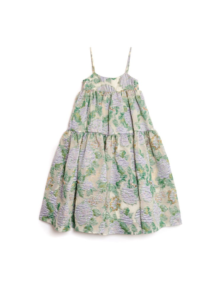 Ashore Floral Jacquard Midi Dress