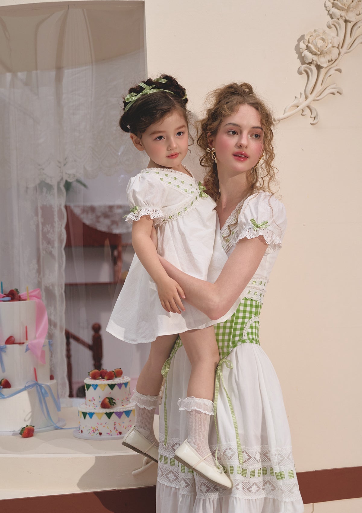 Toddler Girl Green Apple Paradise Dress