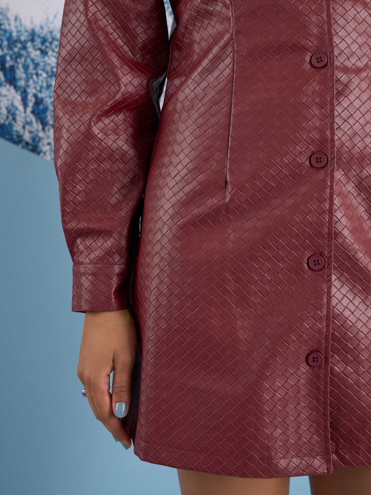 Kyra PU Weave Dress