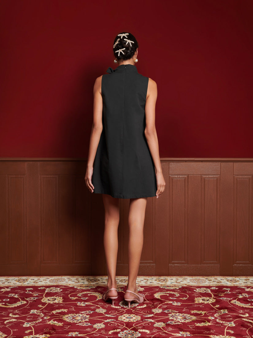 Ornate Bow Mini Dress