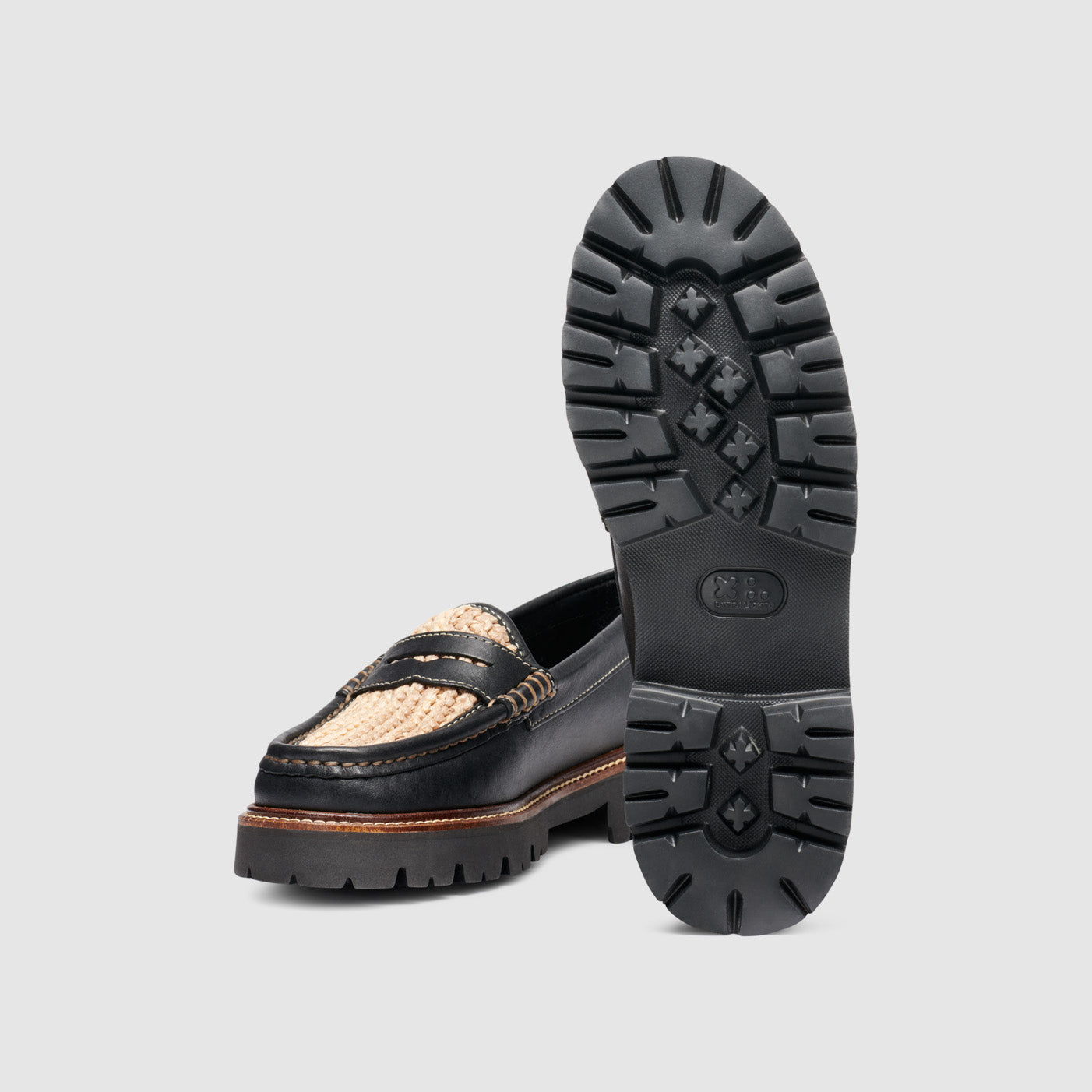 WOMENS RAFFIA WHITNEY SUPER LUG LOAFER