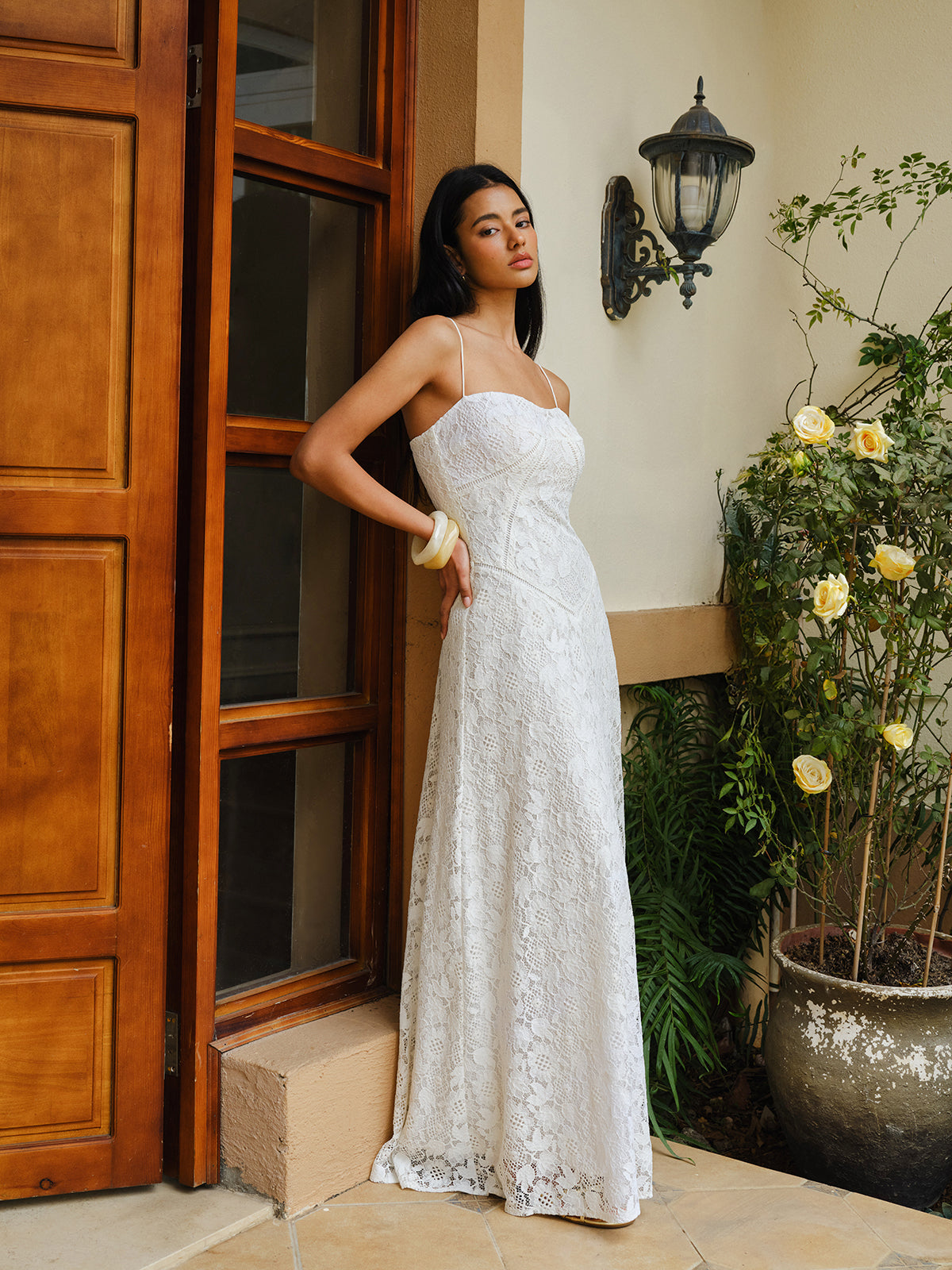 Lace Spaghetti Strap Dress