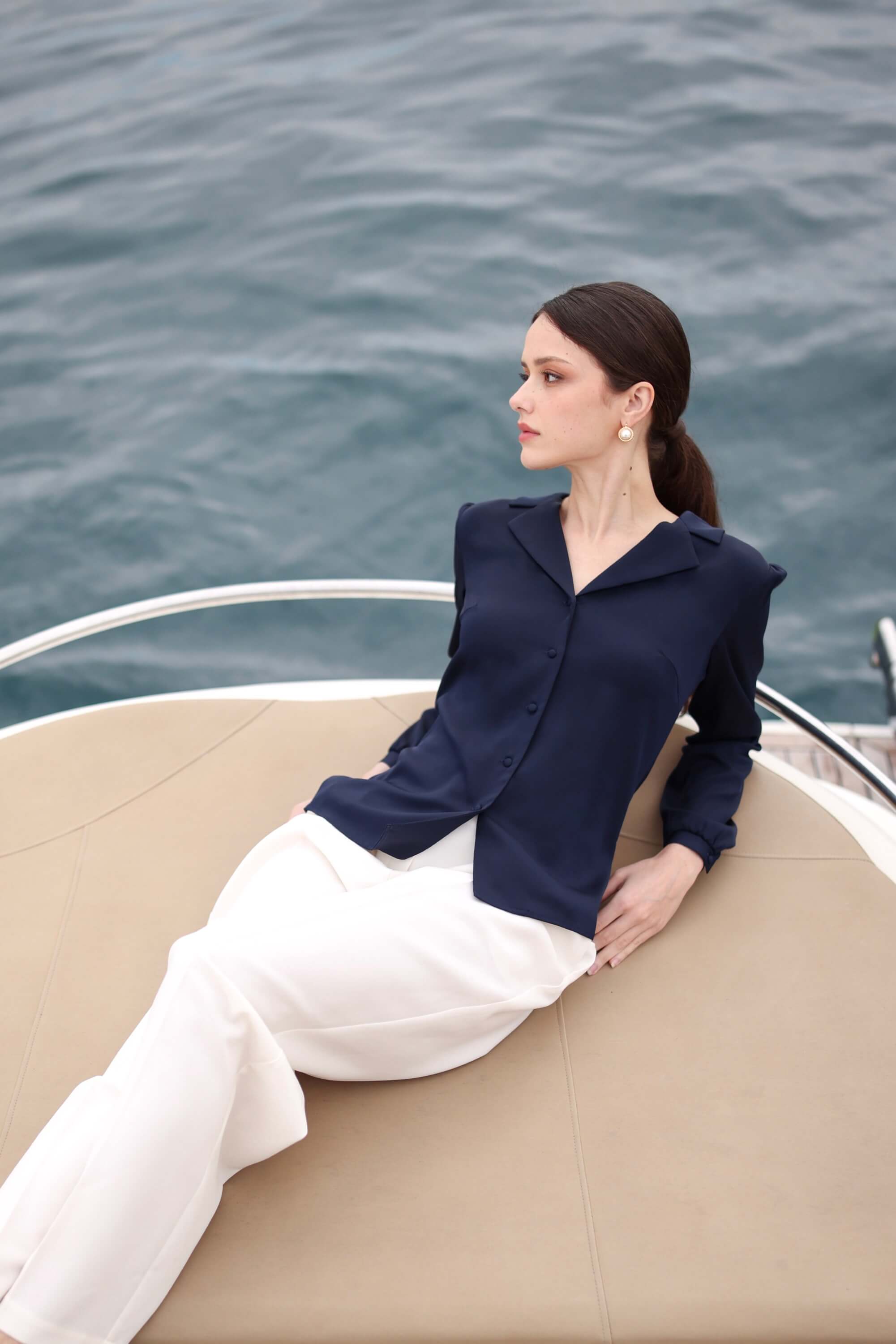 Asya Stretch Silk Blouse