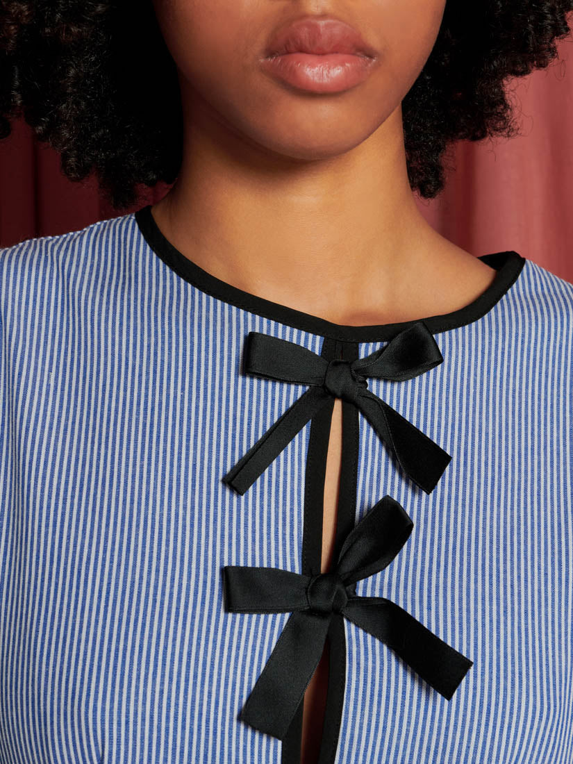 Stork Stripe Mini Dress