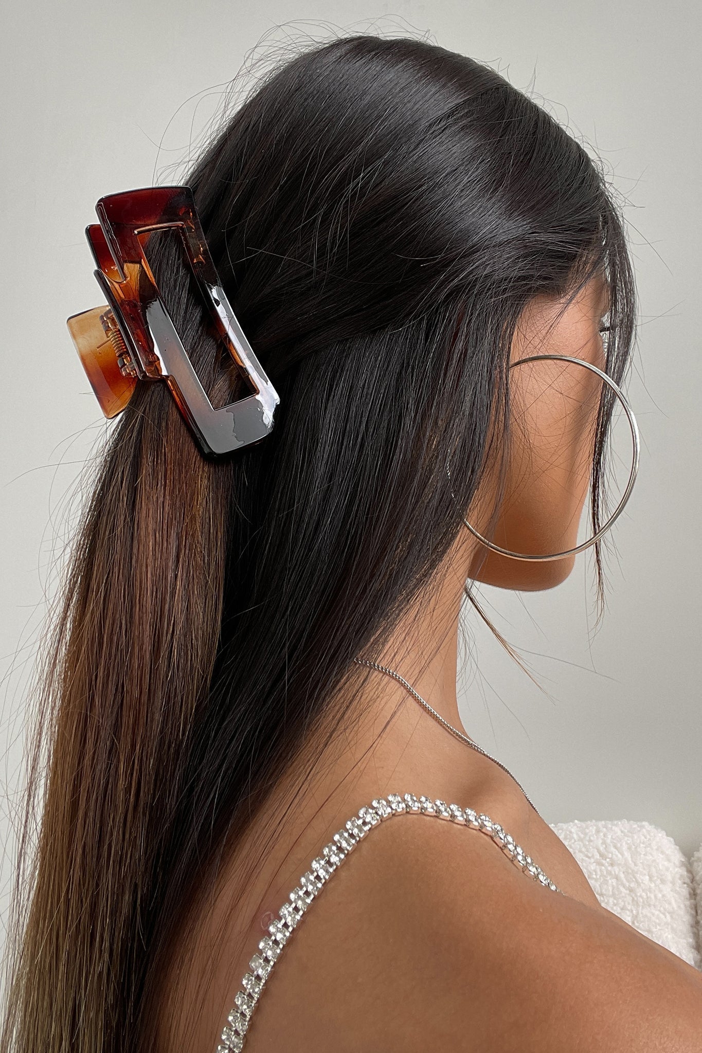 Mika Claw Clip - Brown Gloss