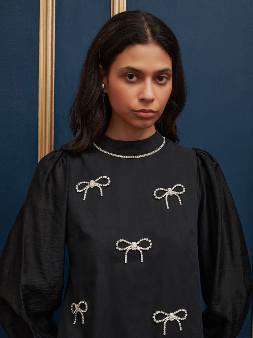 Enchanted Bow Mini Dress