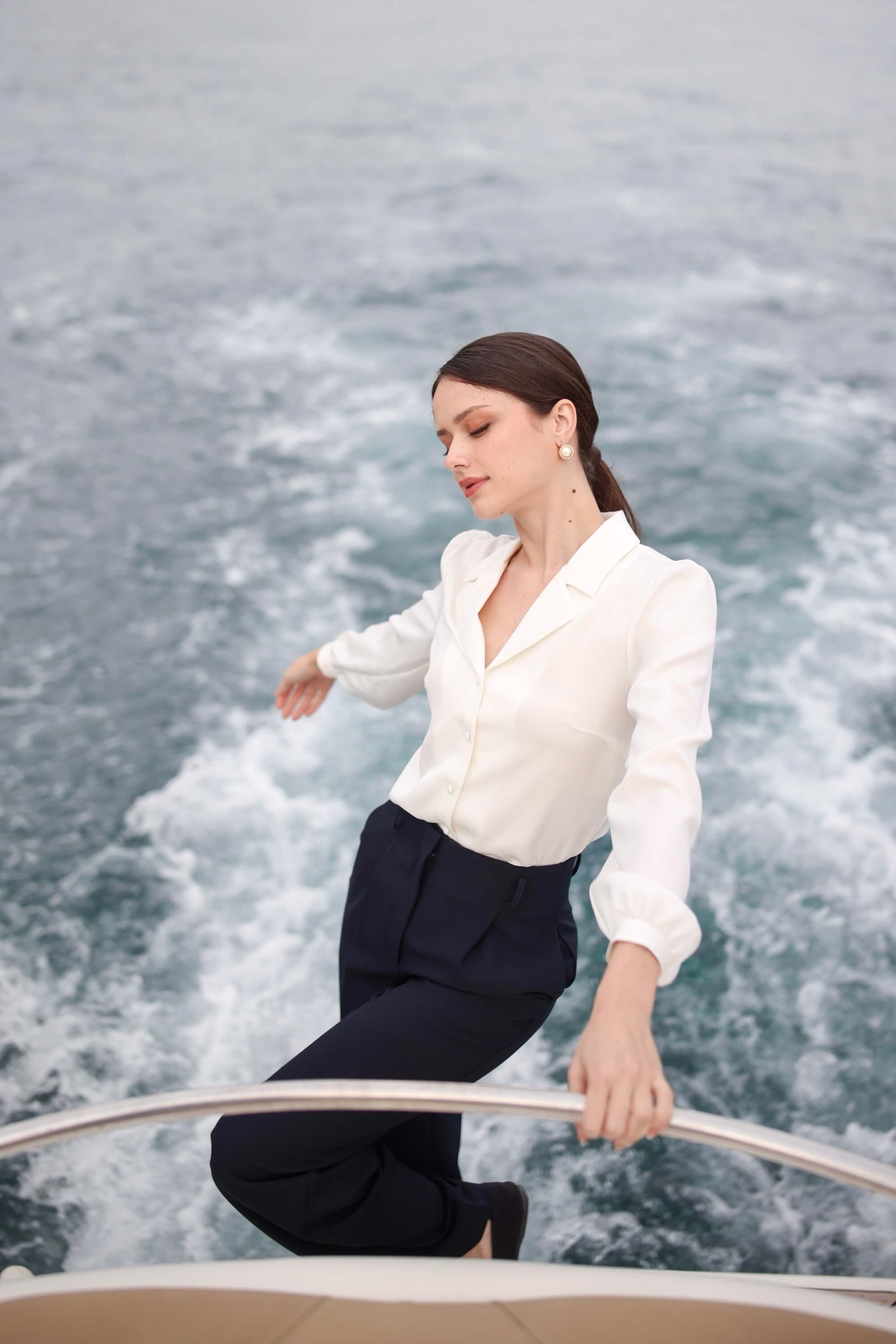 Asya Stretch Silk Blouse