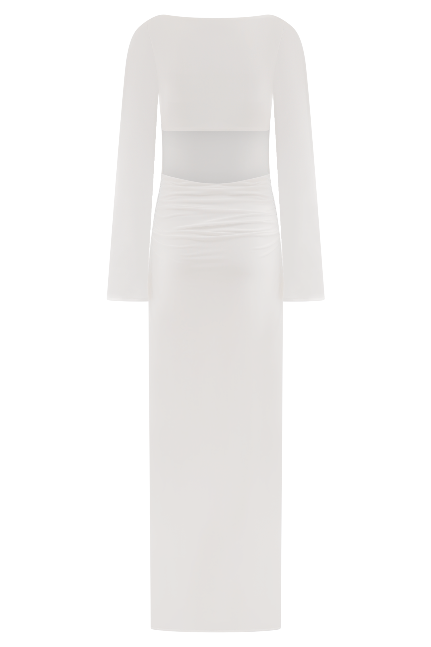 Vienna Slinky Cut Out Maxi Dress - White