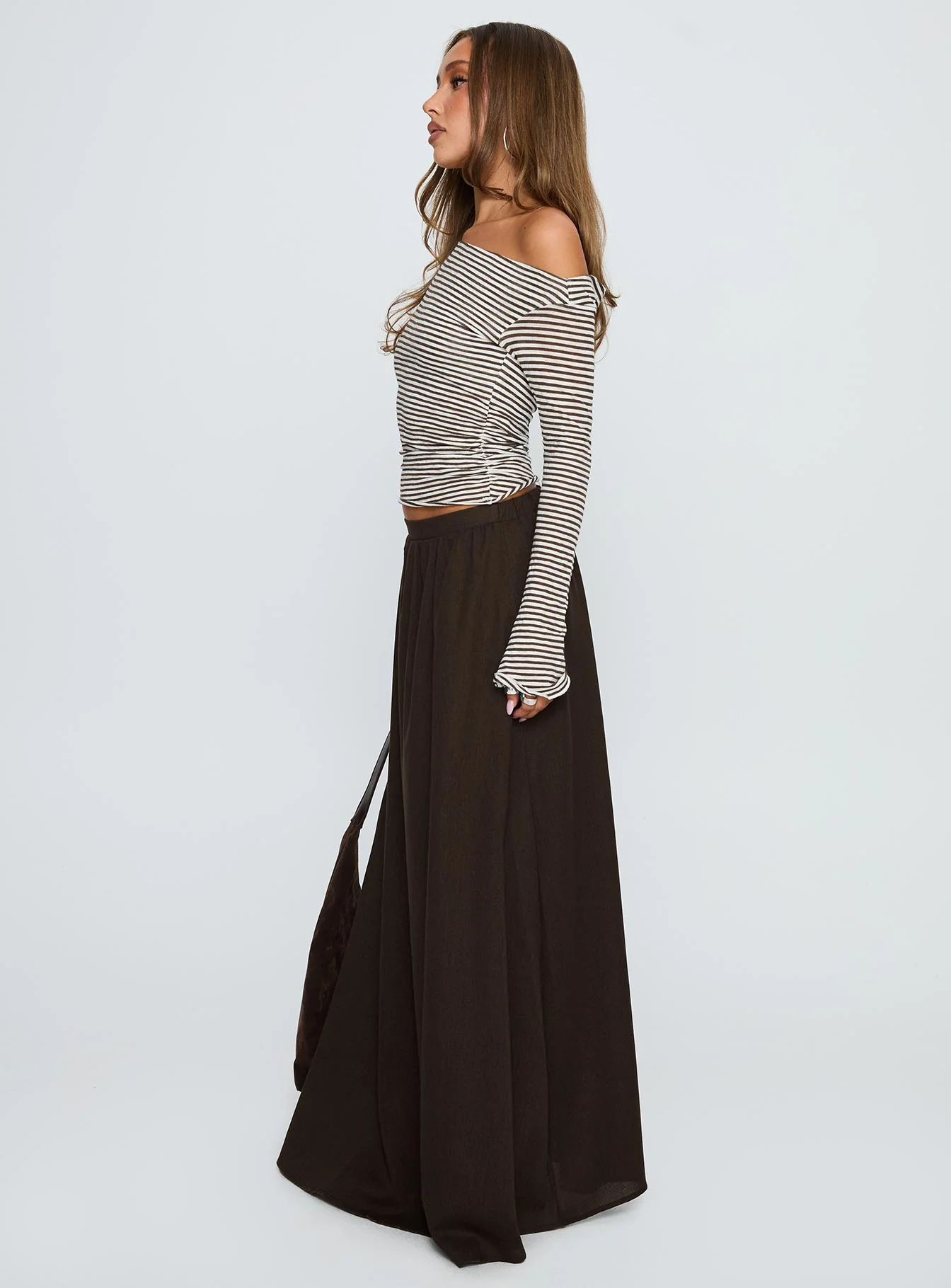 Hallee Maxi Skirt Brown