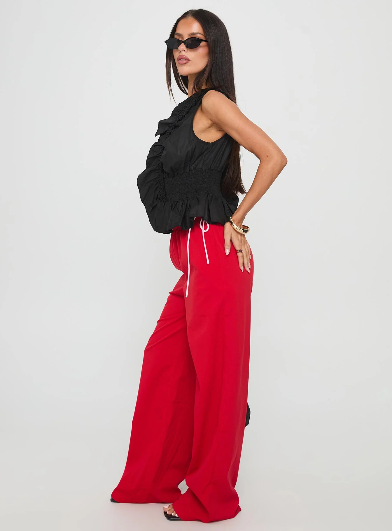 Sweet As Sugar Bow Pants Red / Pink