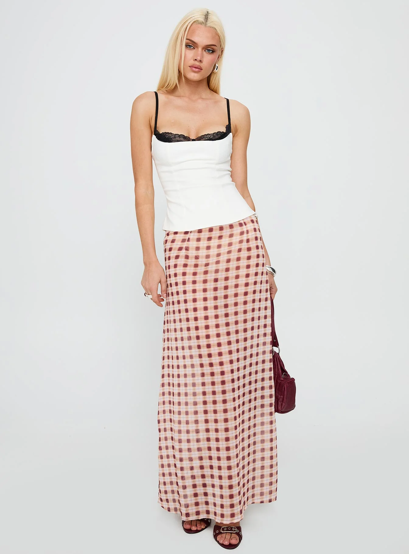 Renaissance Corset Lace Top White / Black