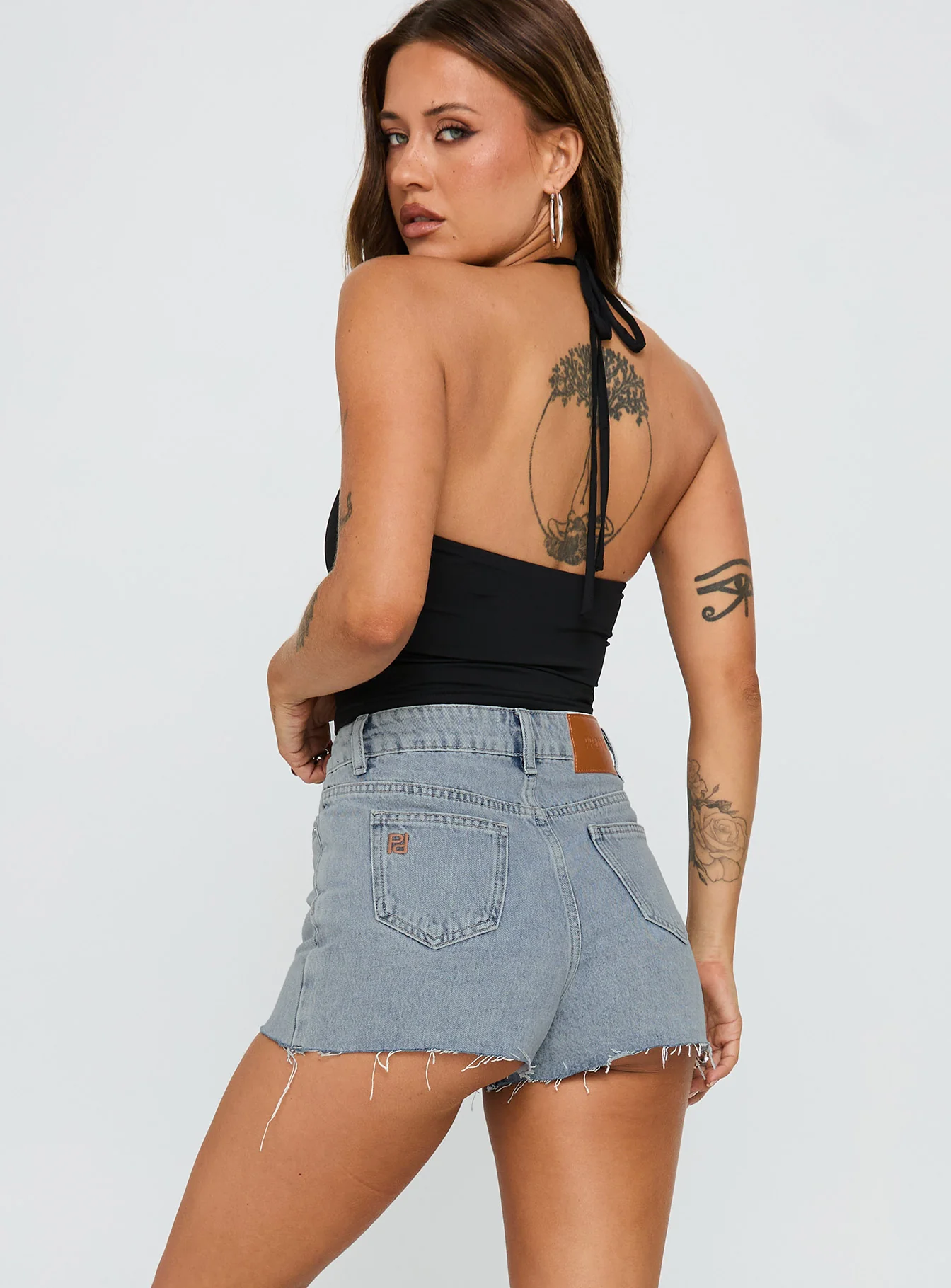 Make My Day Mid Rise Denim Skort Light Wash