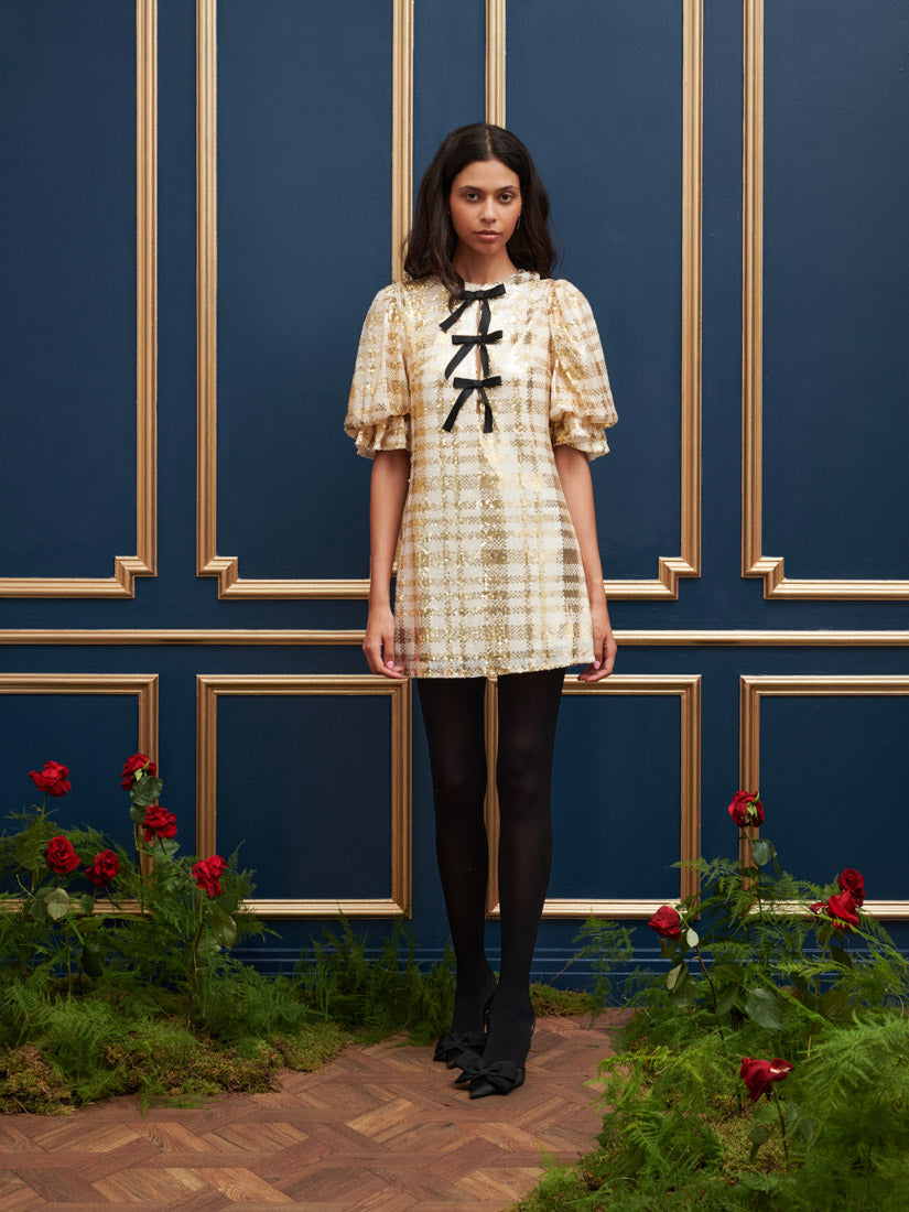 Allusions Sequin Bow Dress