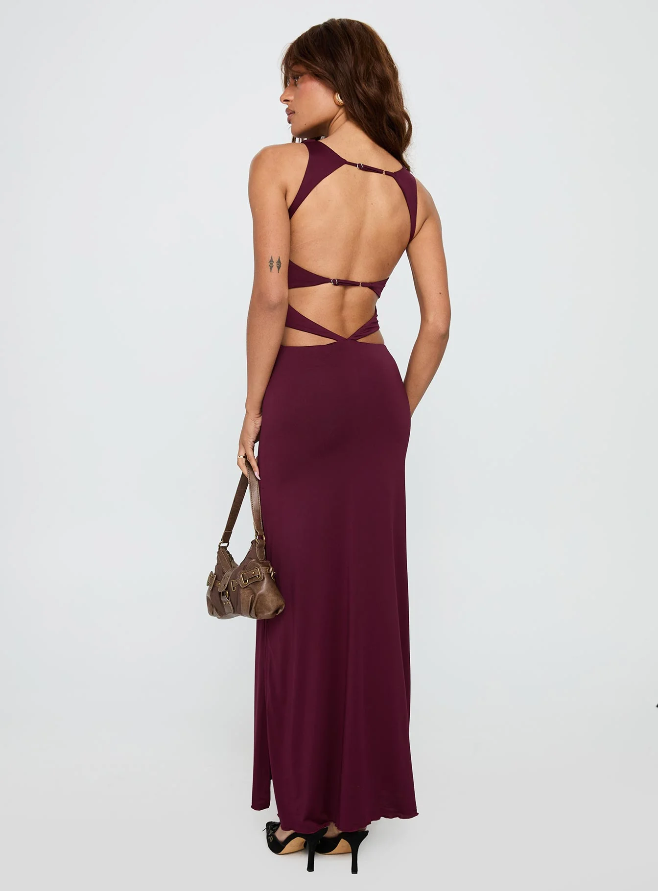 Undeniable Cut Out Maxi Dress Plum