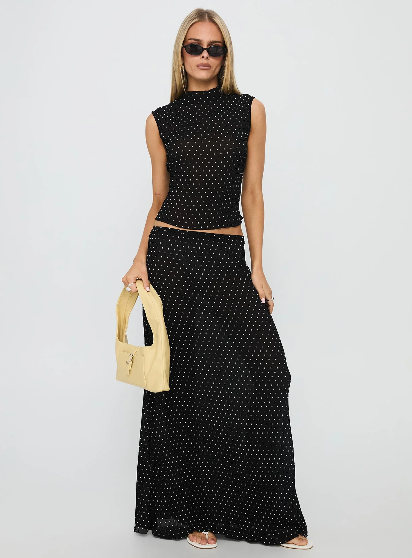 Ford Maxi Skirt Onyx Polka