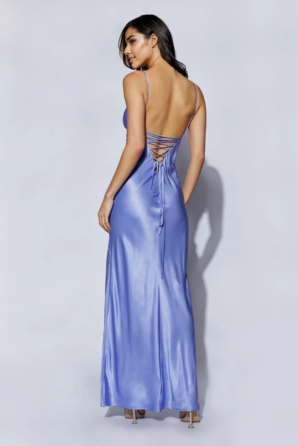 Cora Tie Back Maxi Slip Dress - Lavender
