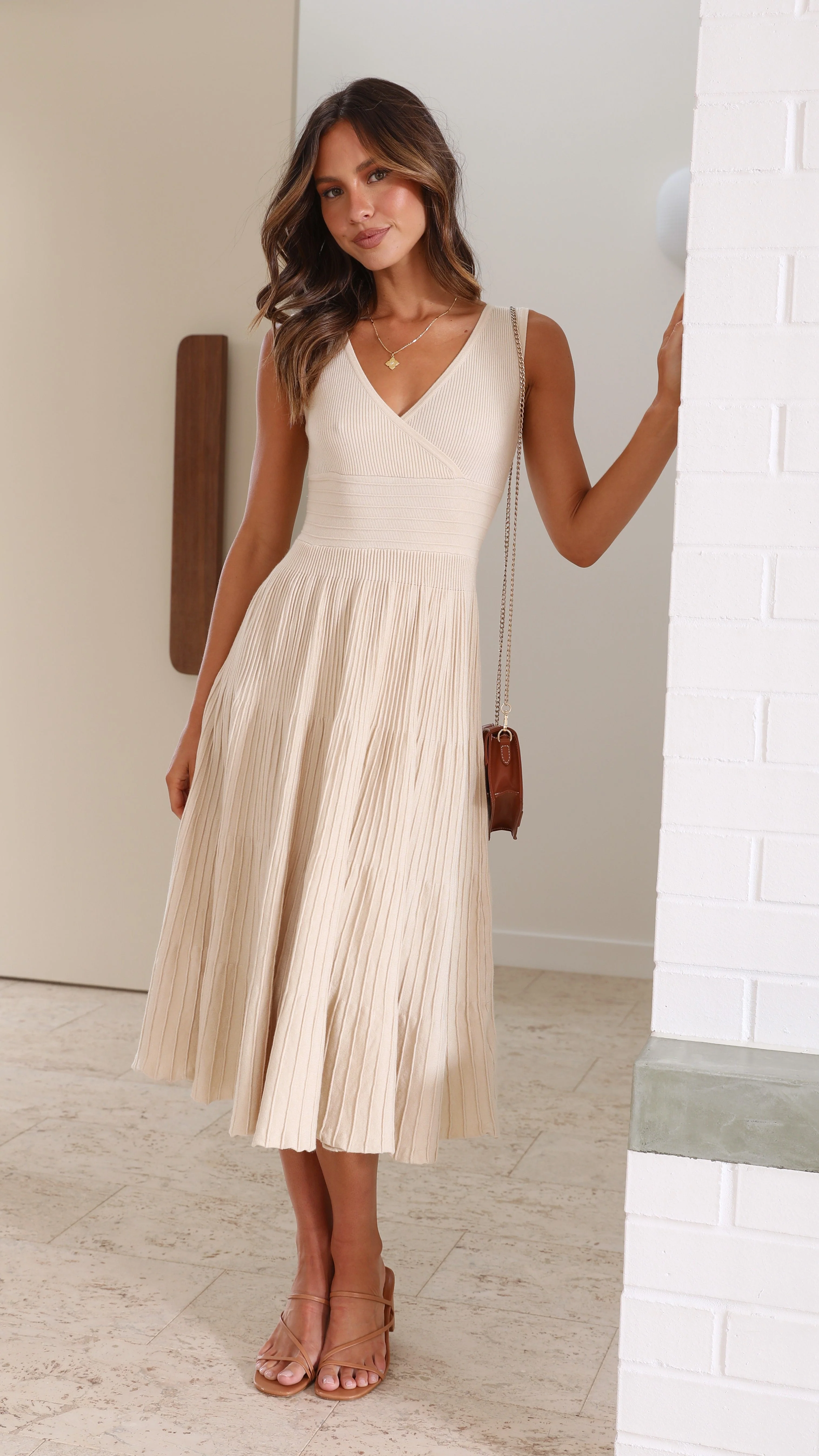 Jayde Knit Dress - Beige