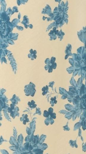 Margie Midi Dress - Yellow / Blue Floral