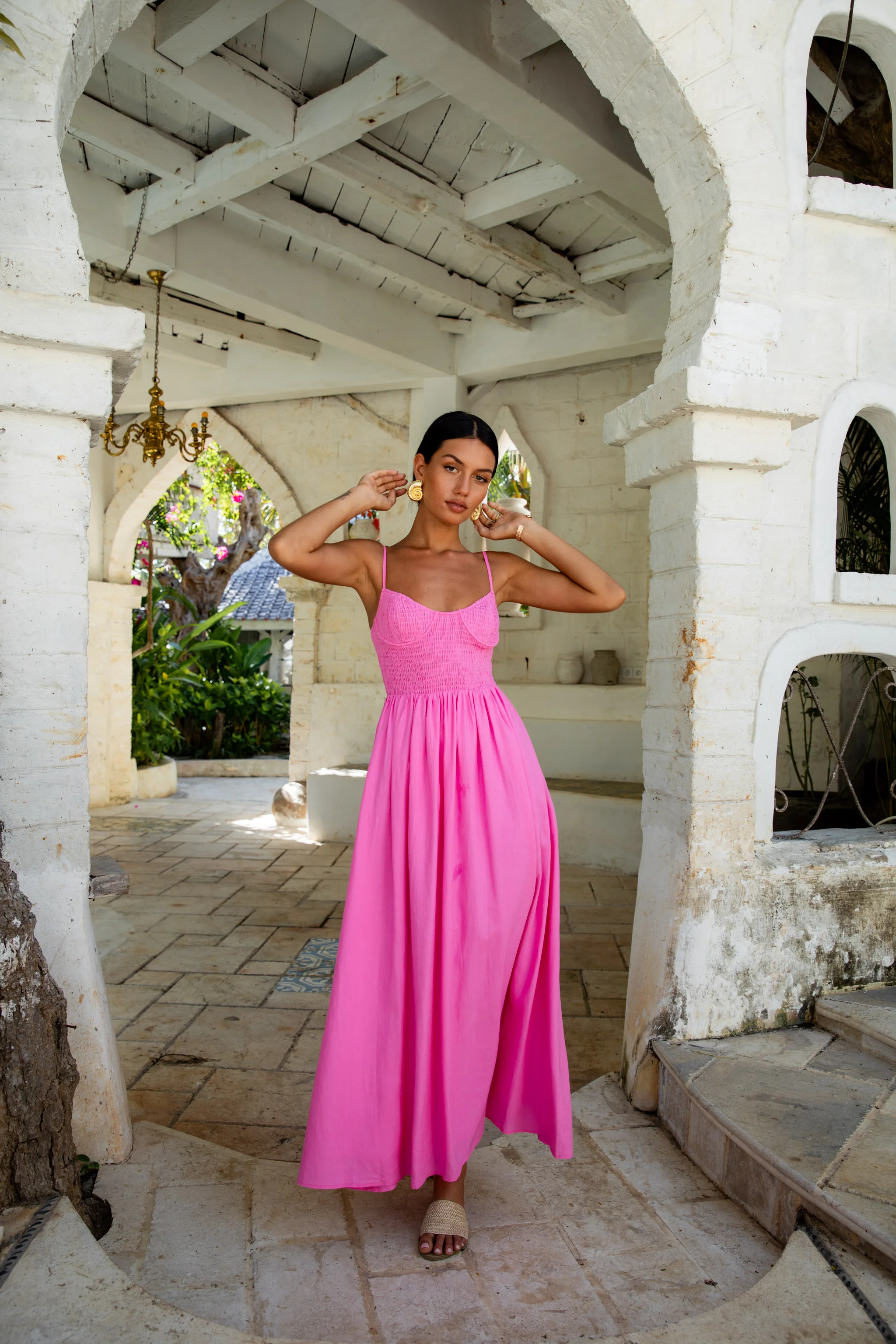 FORTUNATE ONE Blushing Lovers Maxi Dress Pink