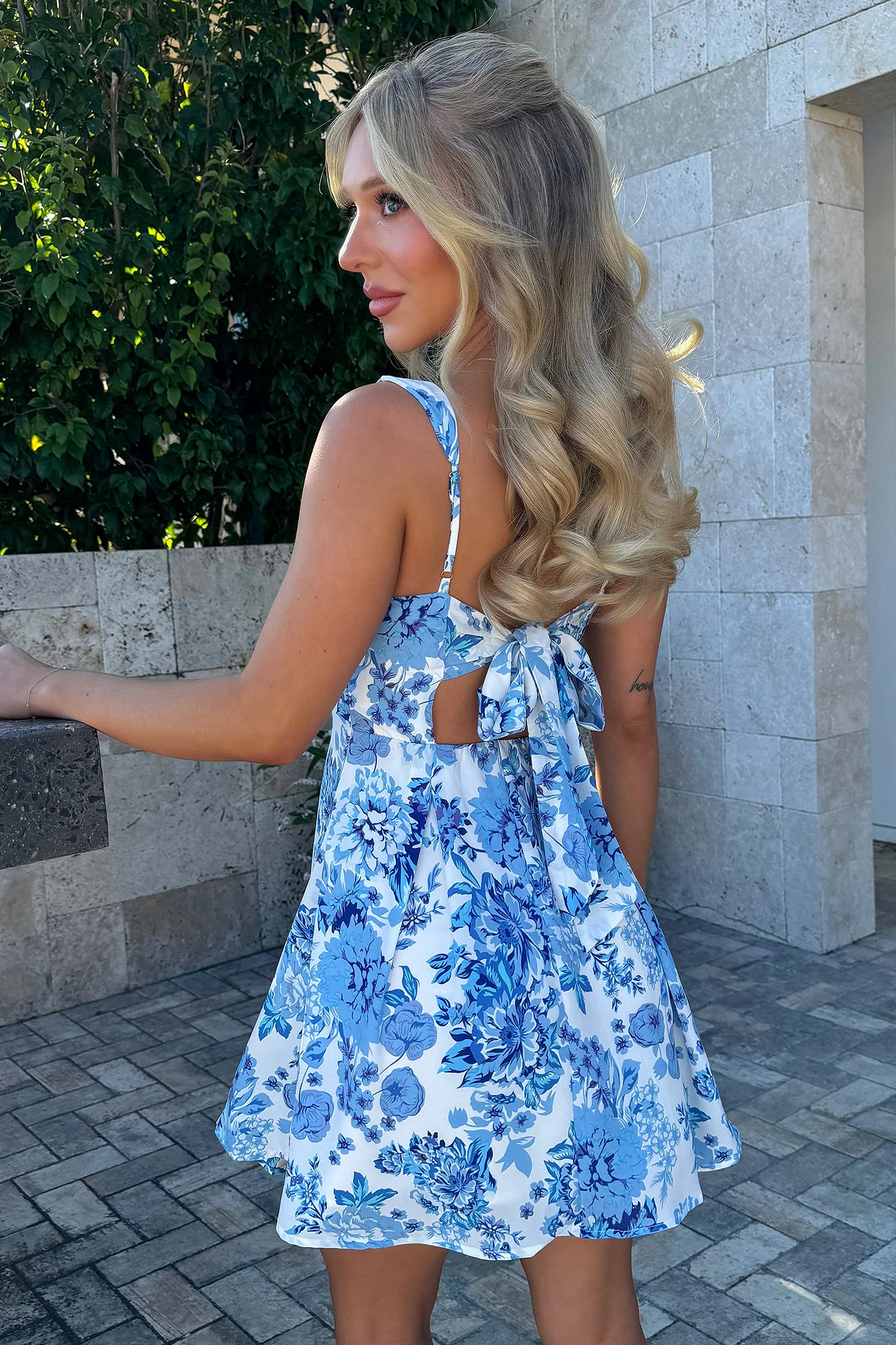 Robyn Dress - Blue Floral