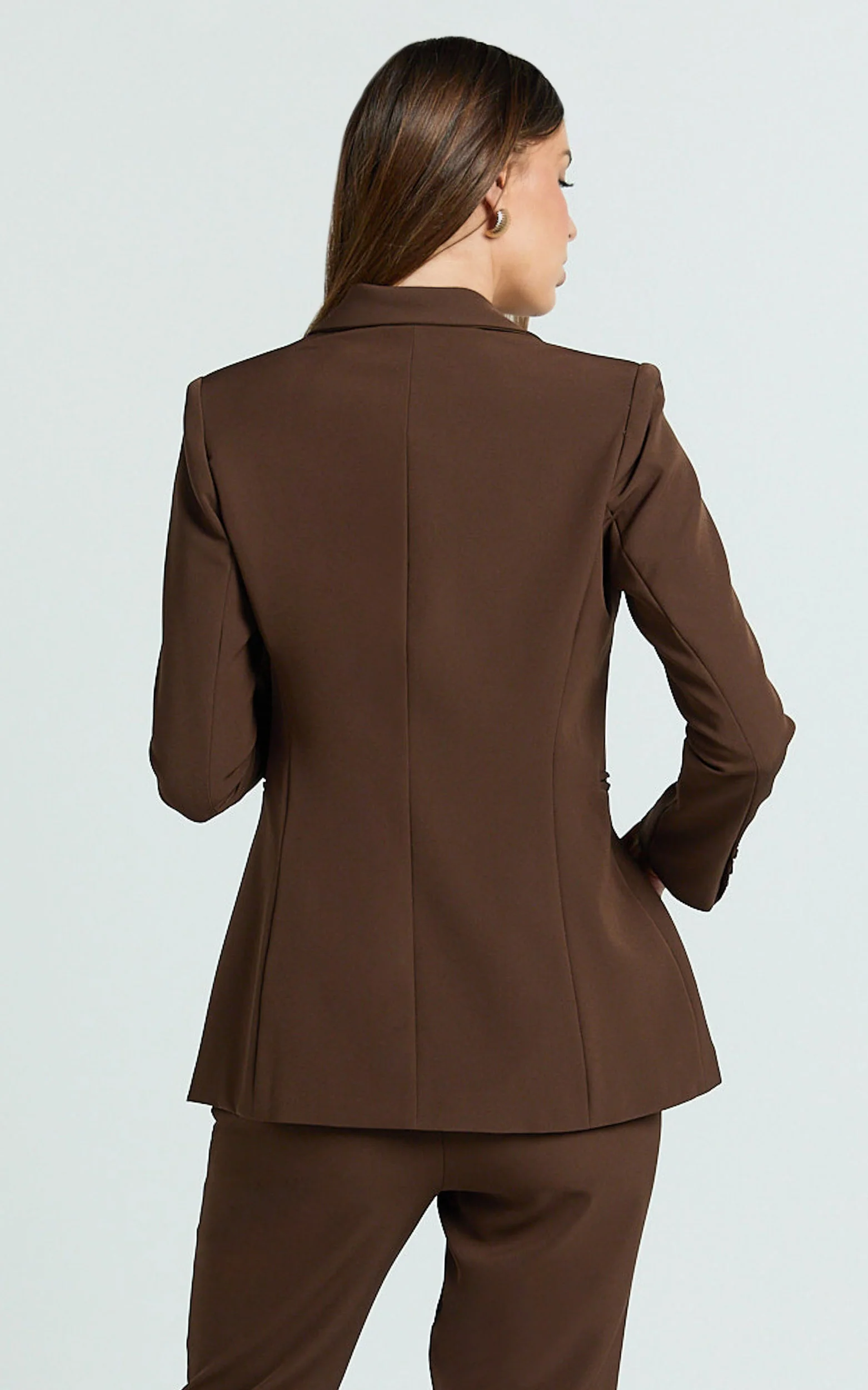 Hermie Blazer - Single Breasted Blazer in Chocolate