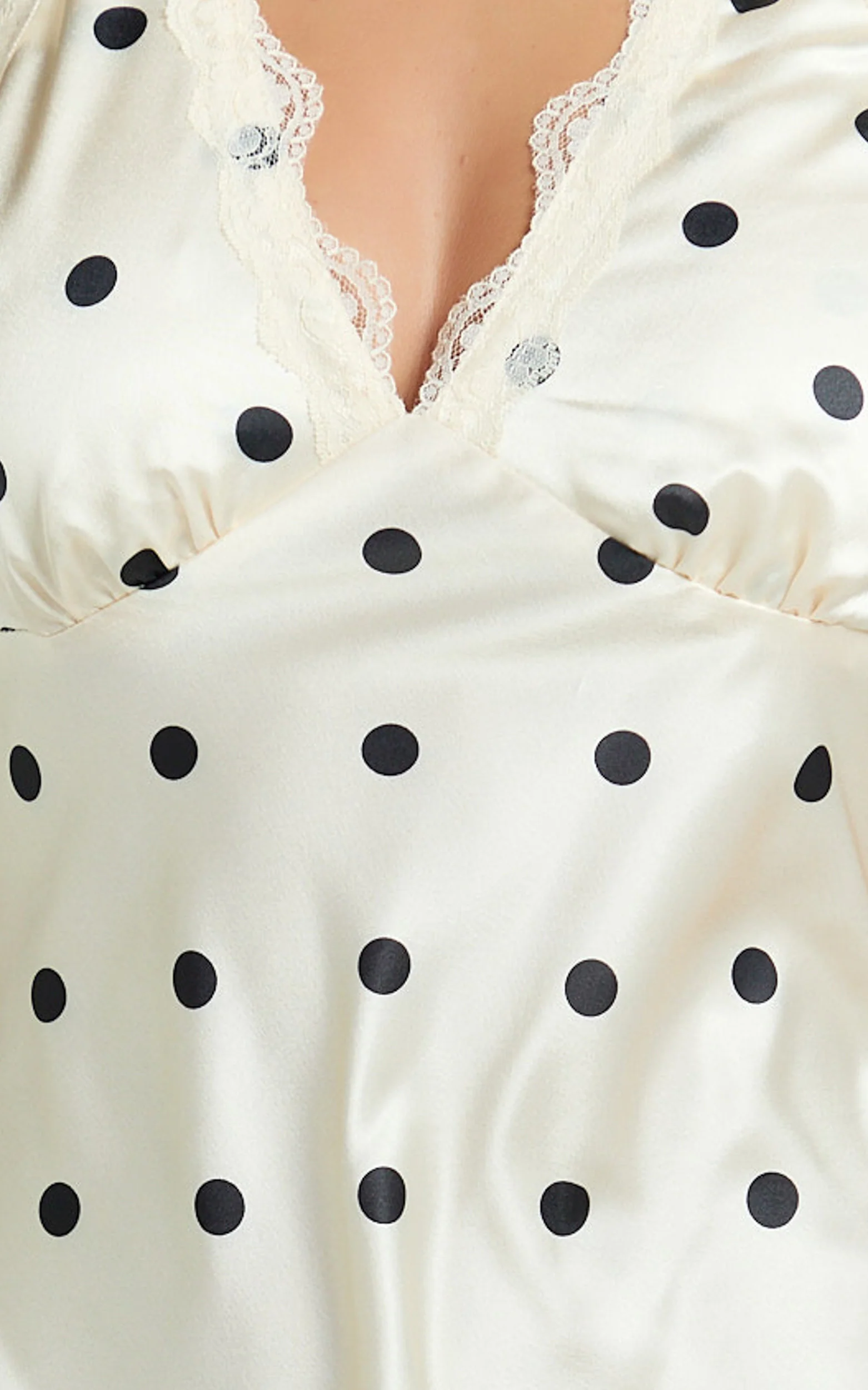 Lioness - Stars Align Mini Dress - In Cream Polka