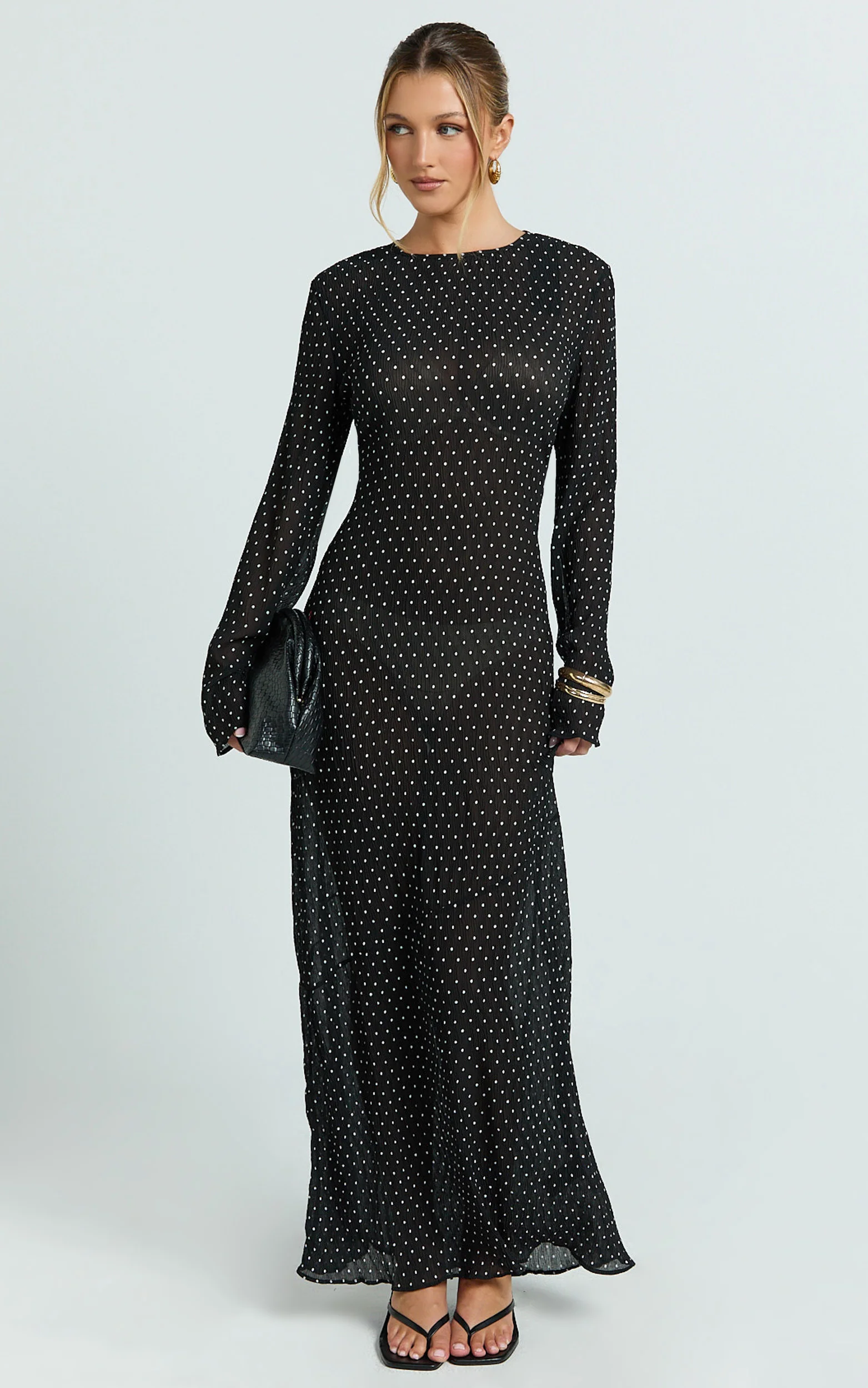 Lioness - Haven Maxi Dress - In Noir Polka