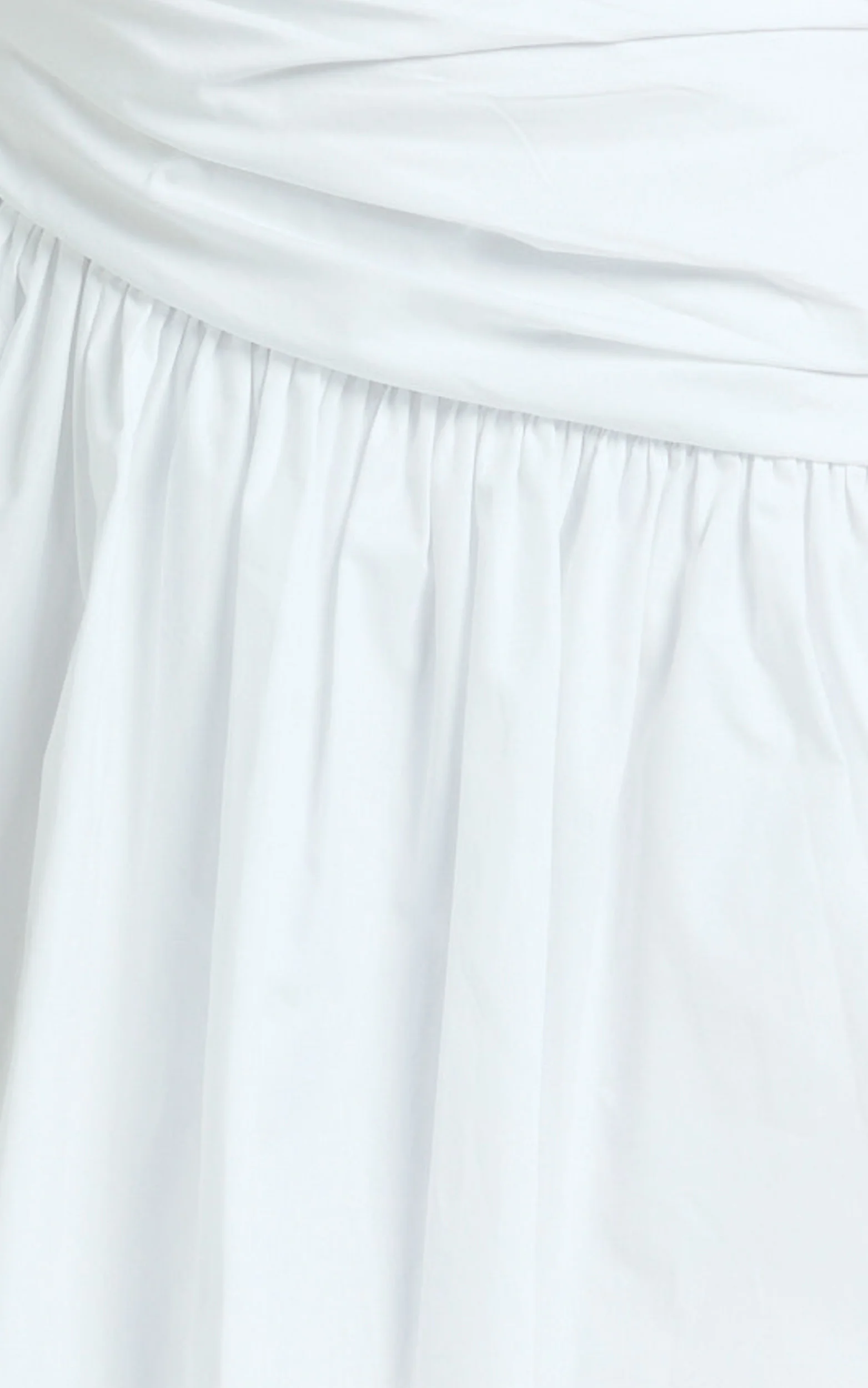 Almera Mini Dress - Strapless Ruched Dress in White