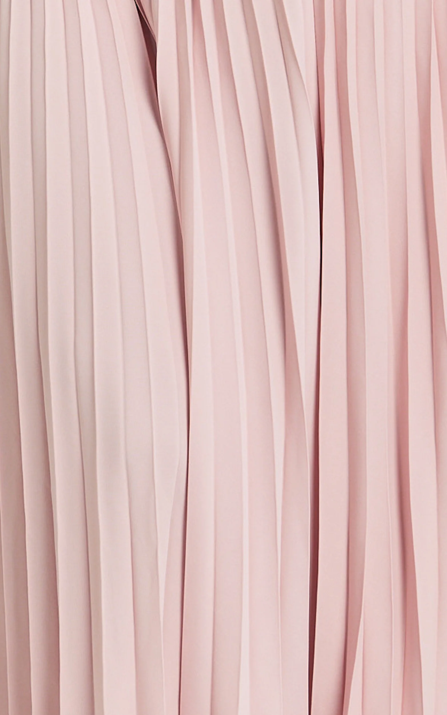 Loretta Maxi Dress - Contrast Halter Neck Pleated Dress in Pink