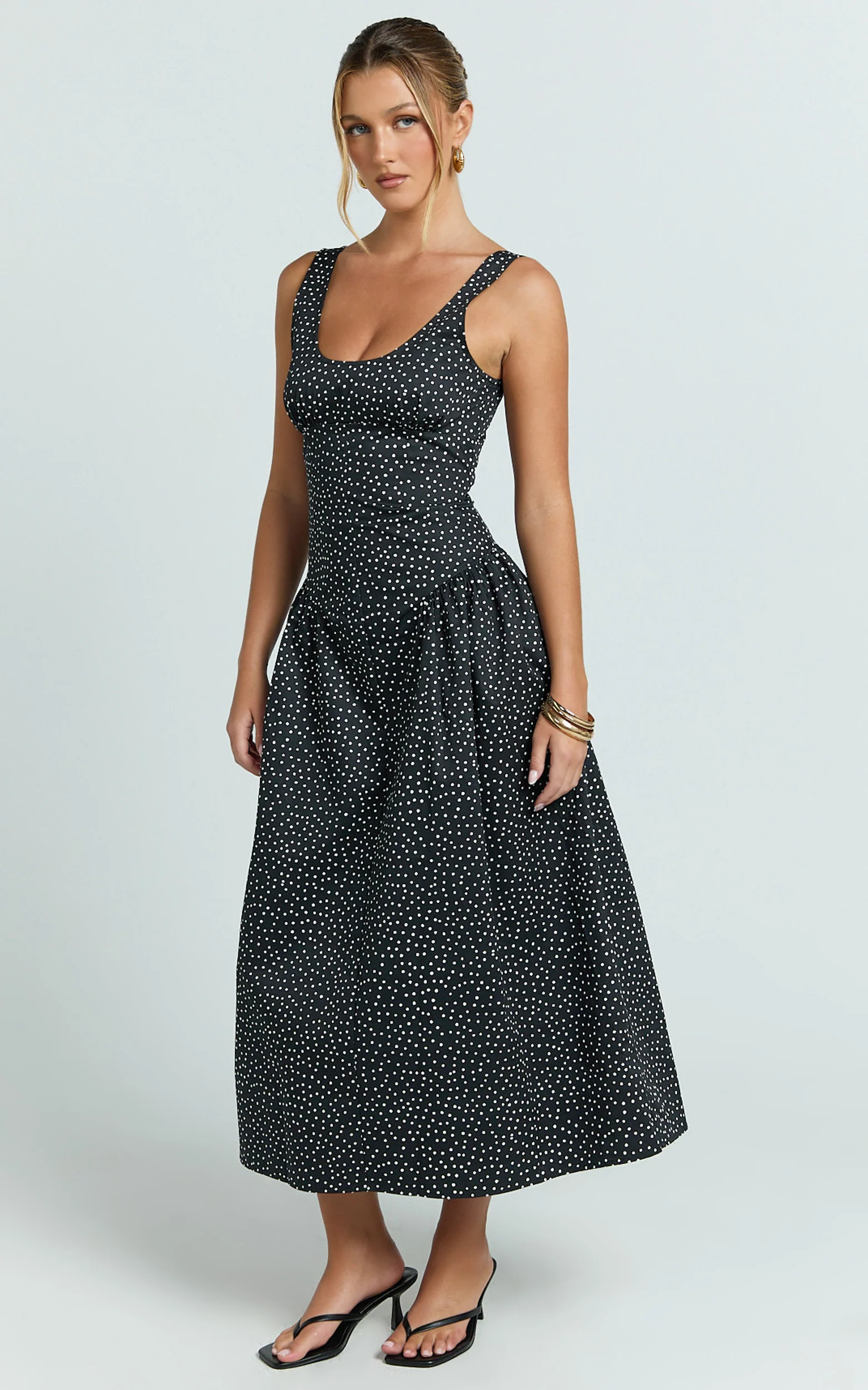 Lioness - Luna Rosa Maxi Dress - In Noir Polka