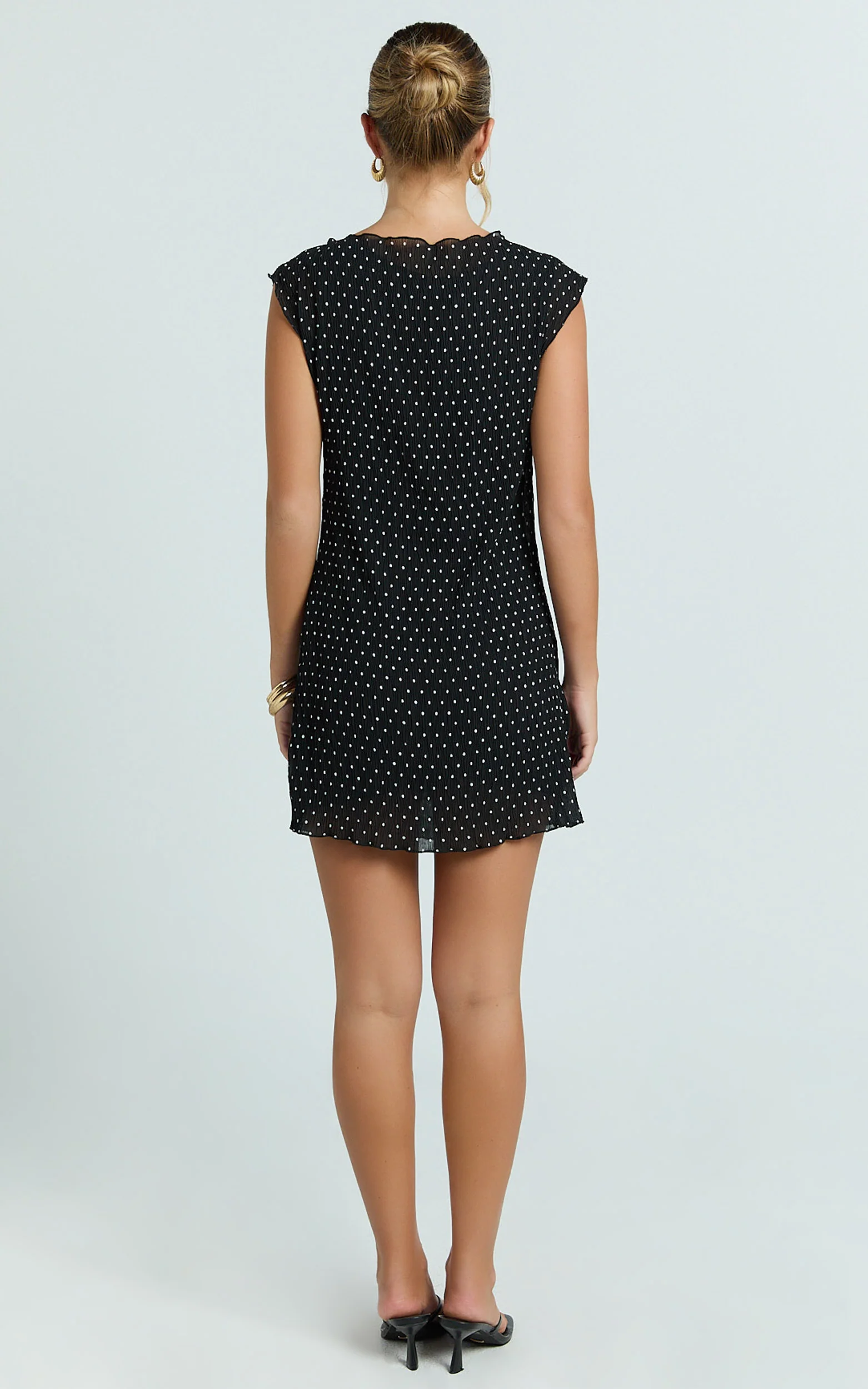 Lioness - Mariner Mini Dress - In Noir Polka