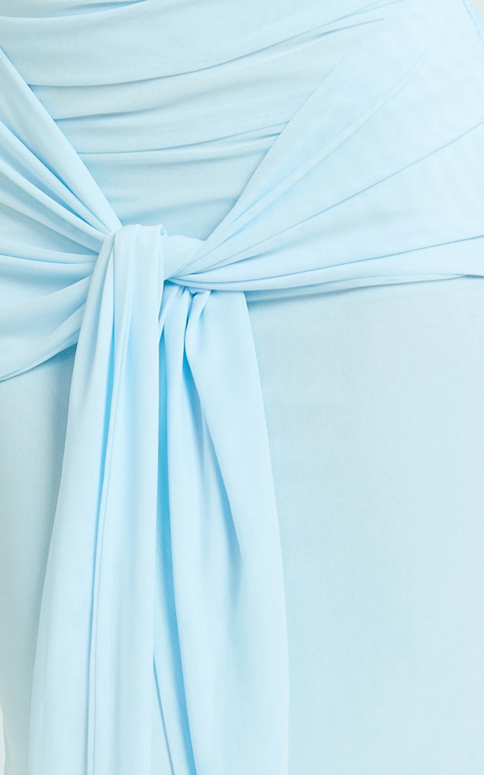 Nicolette Maxi Dress - Cape Sleeve Off Shoulder Dress in Blue