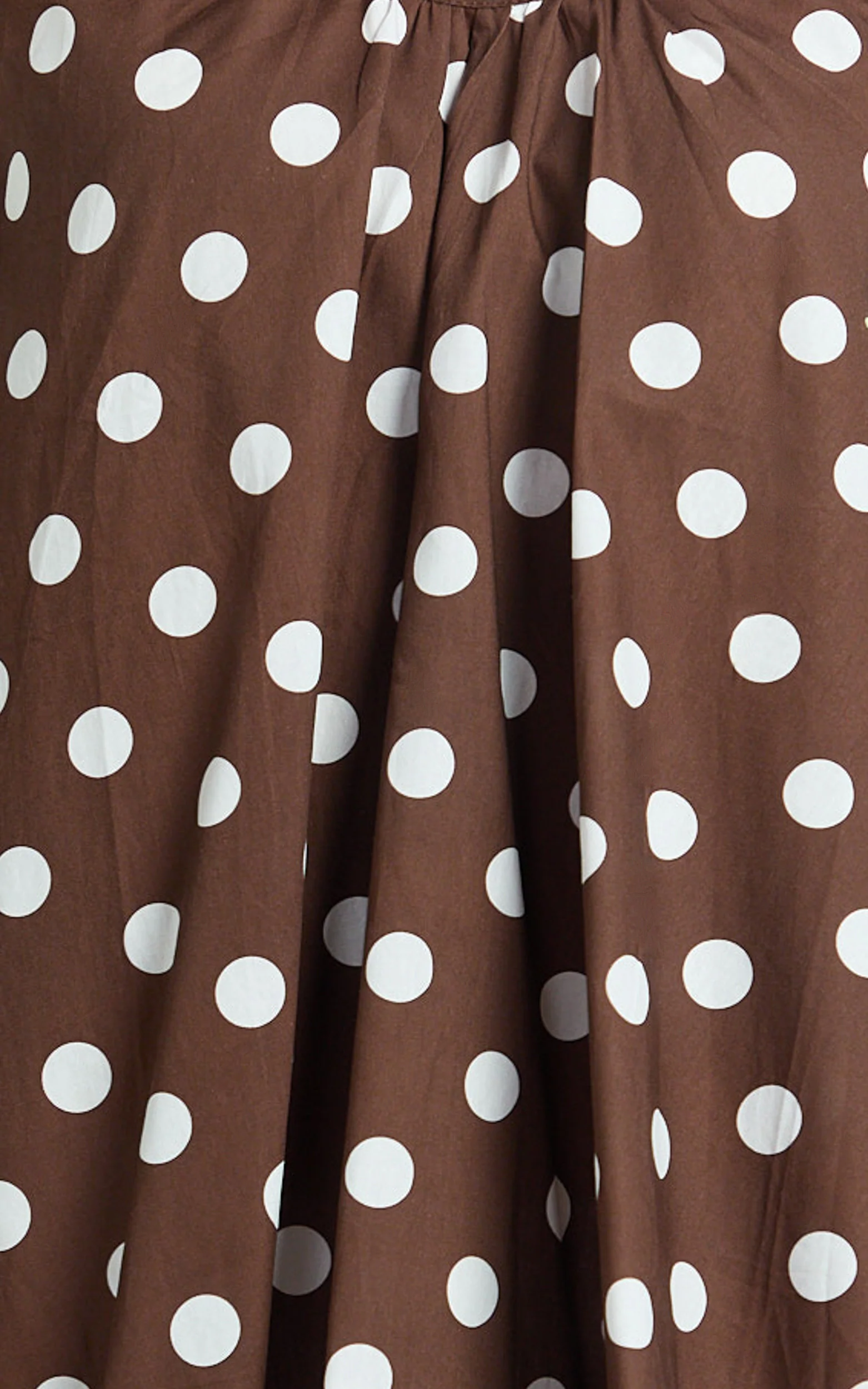Holly Mini Dress - V Neck Dress in Chocolate Spot
