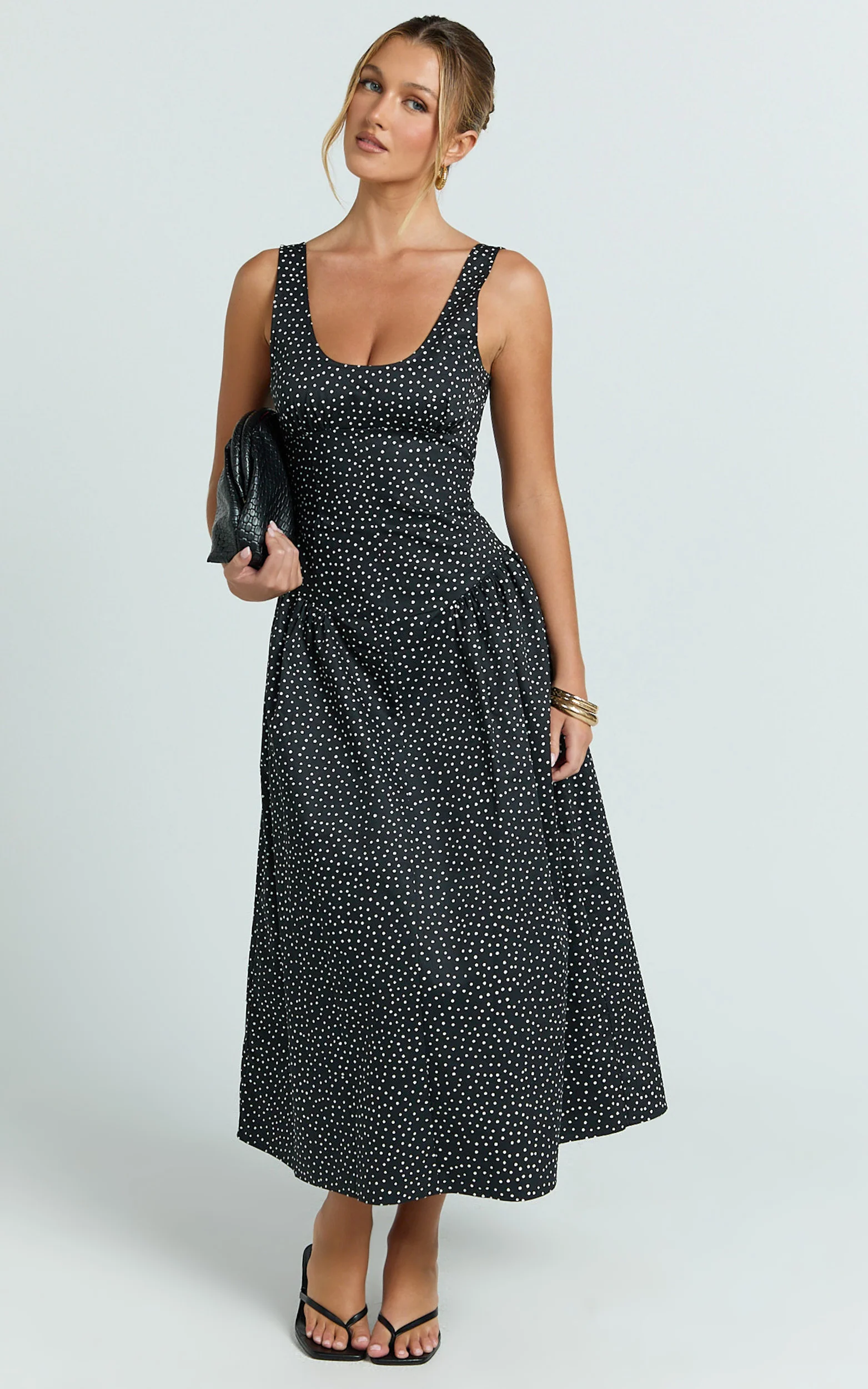 Lioness - Luna Rosa Maxi Dress - In Noir Polka