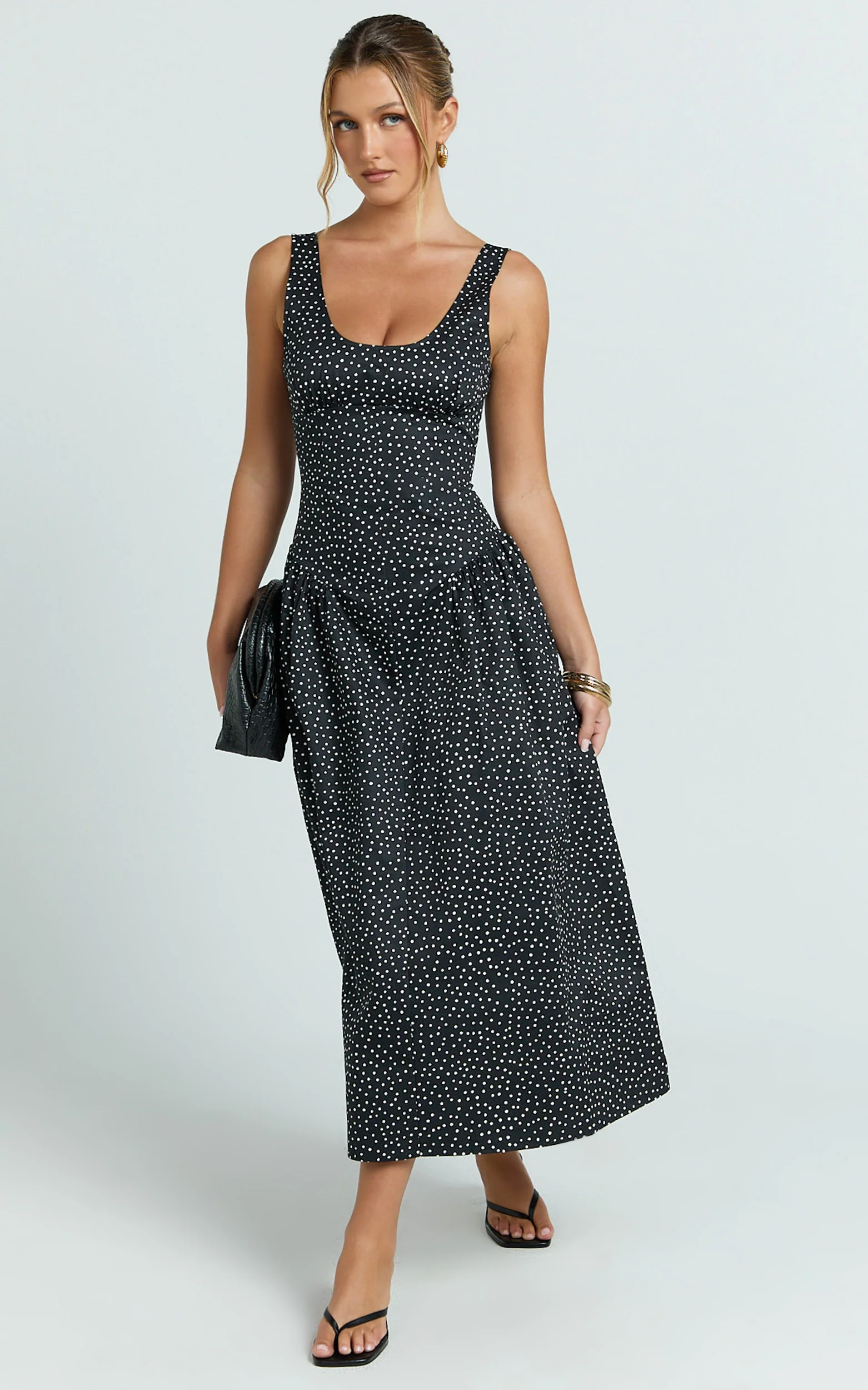 Lioness - Luna Rosa Maxi Dress - In Noir Polka
