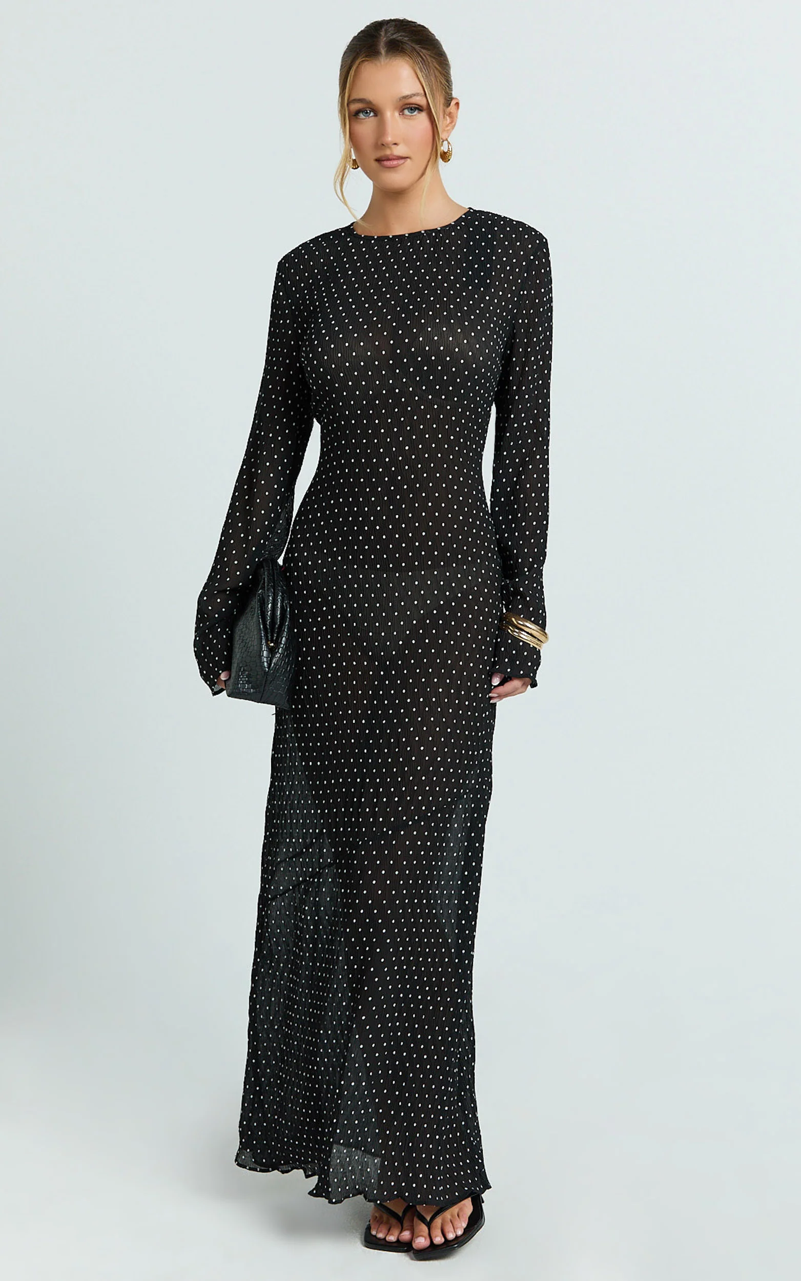 Lioness - Haven Maxi Dress - In Noir Polka