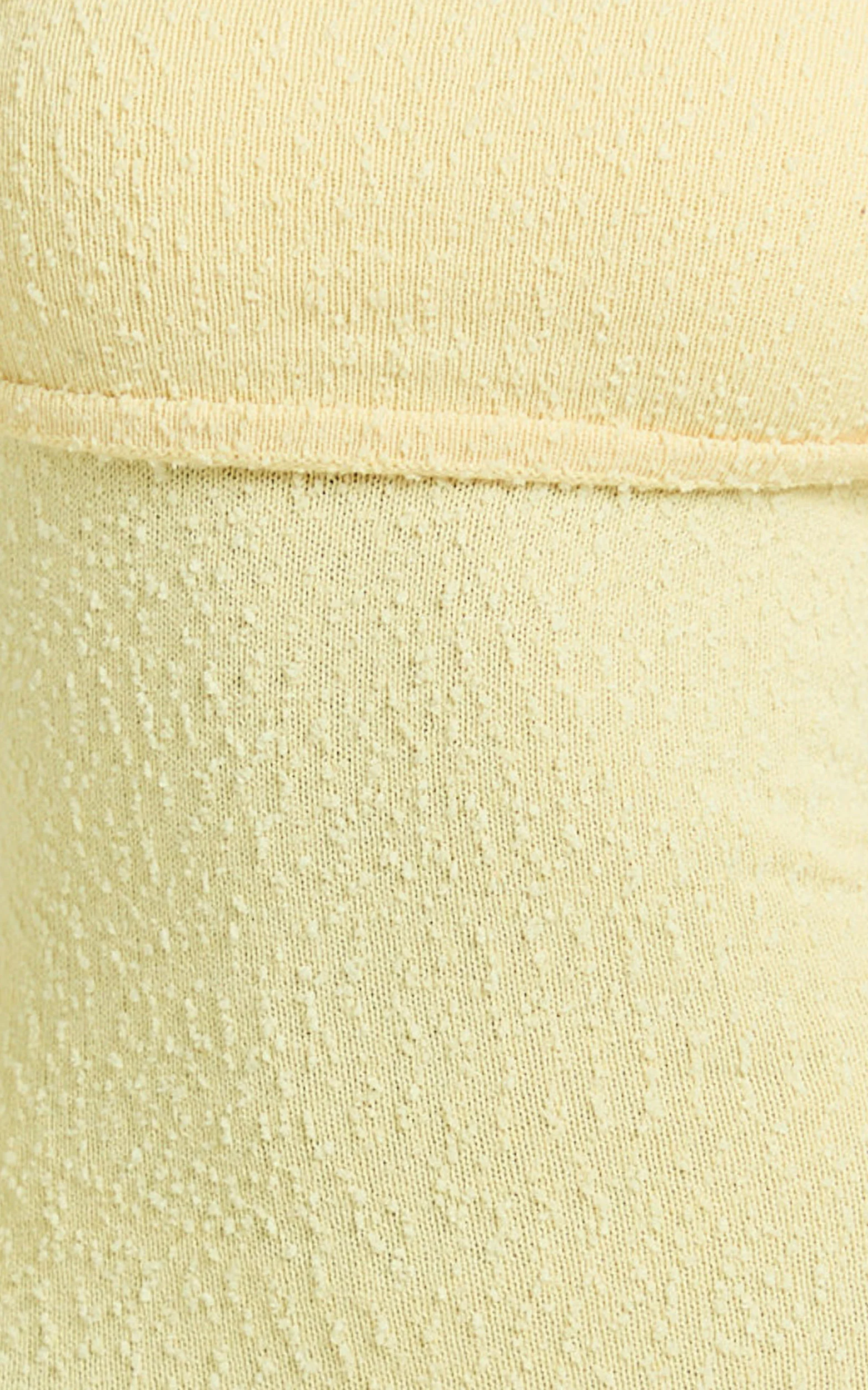 Pietra Maxi Dress - Knit Off Shoulder Dress in Lemon