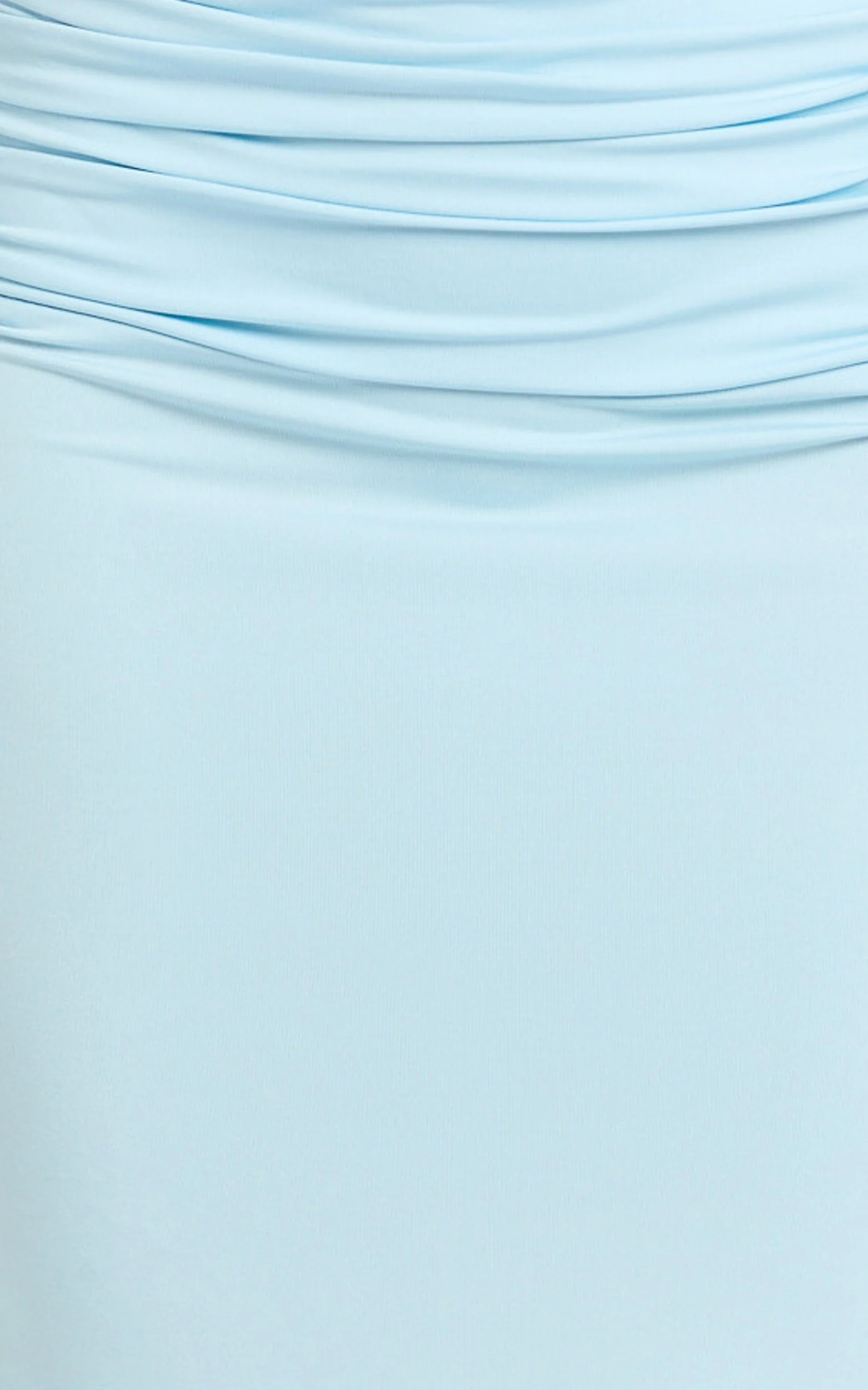 Lizzy Maxi Dress - Backless Ruched Bodycon Dress in Blue